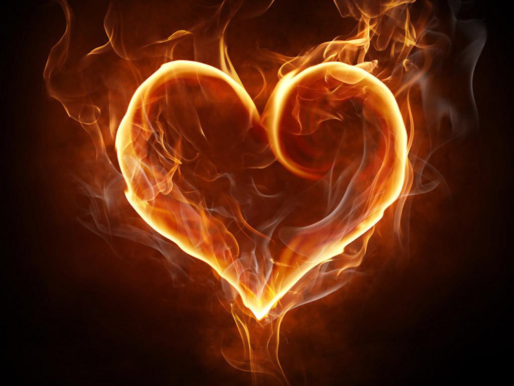 Fire heart wallpaper