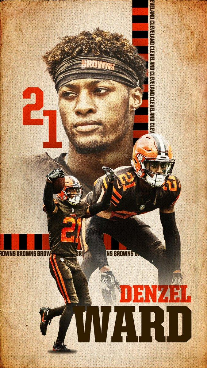 Download Denzel Ward Gray Sports Poster Wallpaper