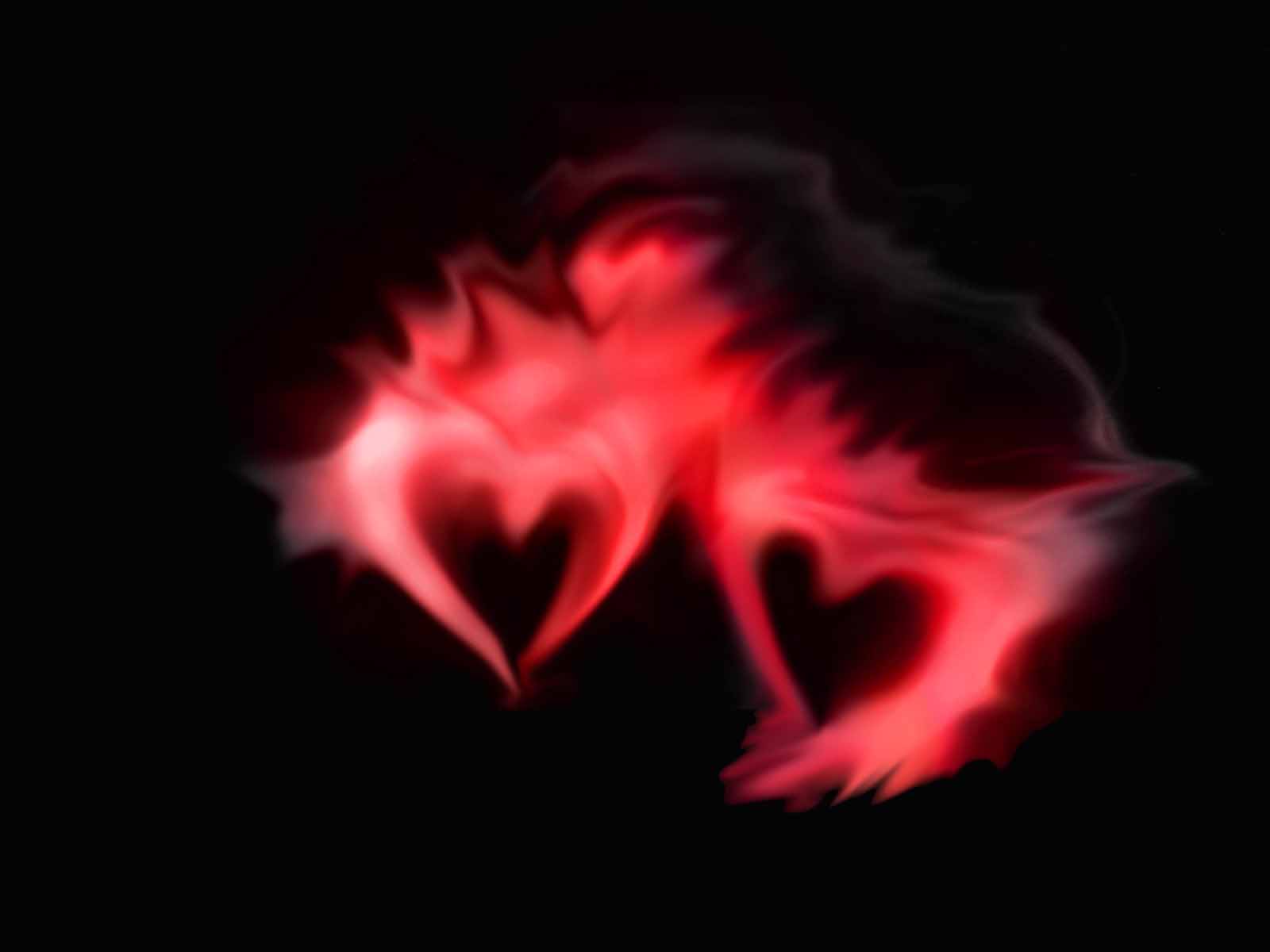 Two love fire red heart flame amazing HD wallpaper