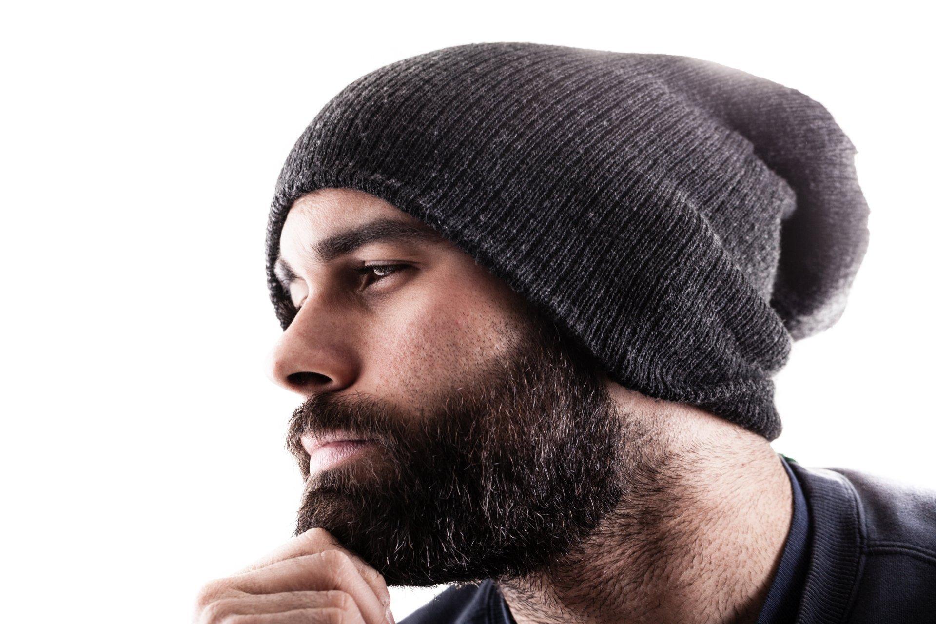 men beard face guy hat HD wallpaper