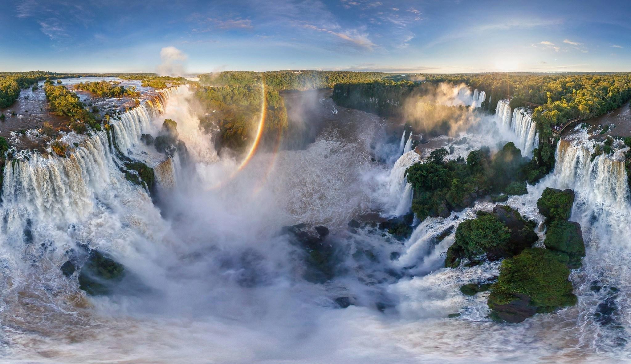 Iguazu Falls HD Wallpaper Waterfall Landscape Water Nature Iguazu