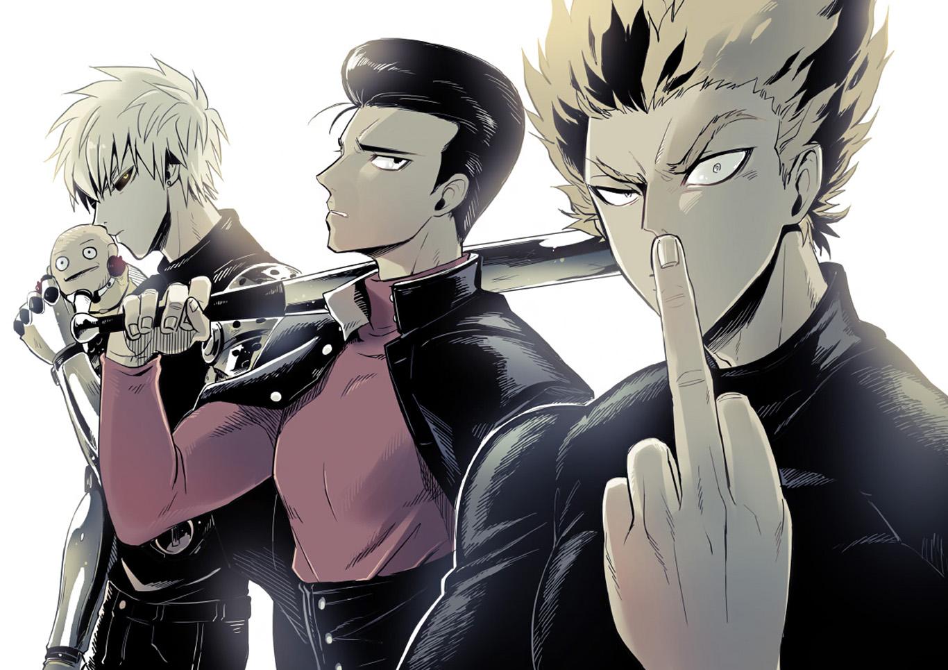 Genos, Metal Bat and Garou Wallpaper and Background Imagex965