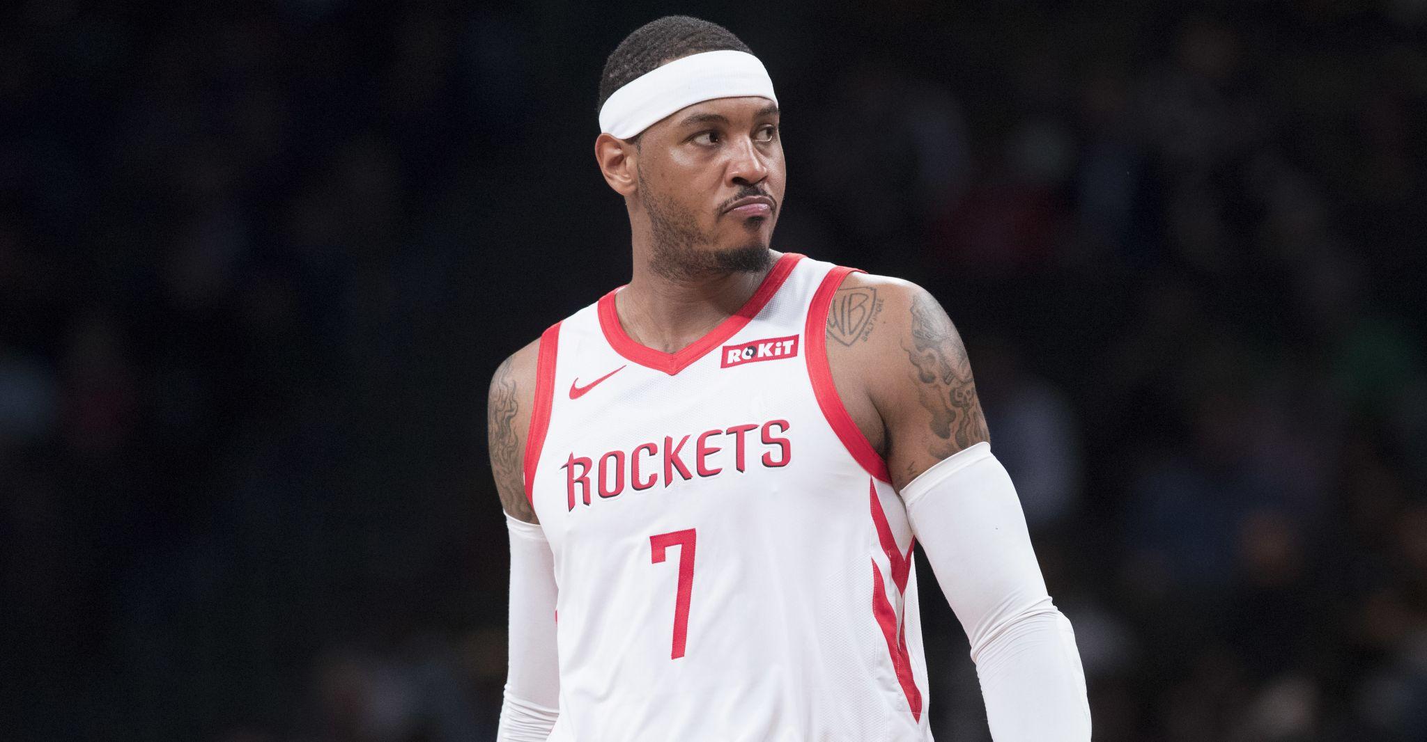 Carmelo Anthony Out Of Rockets Spurs Game With Illness