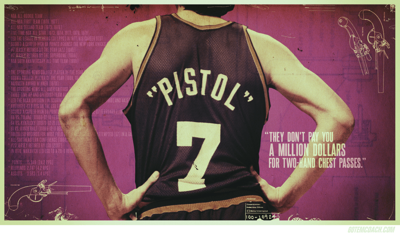 Pistol” Pete Maravich is a Got 'Em favorite, and