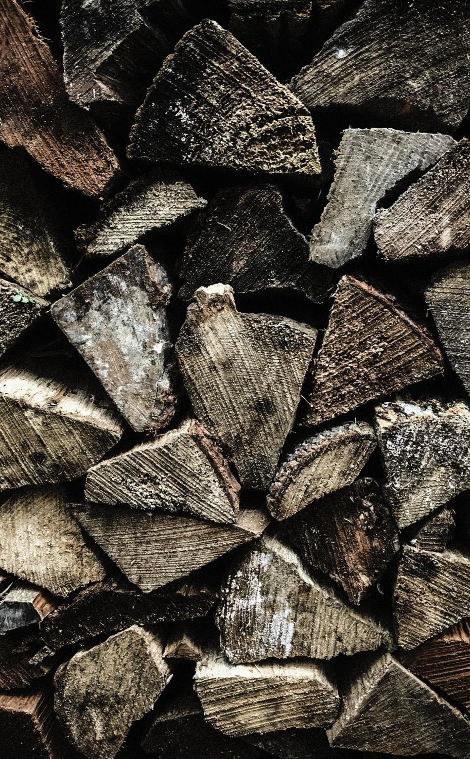 Download 950x1534 wallpaper firewood, texture, wooden log, iphone