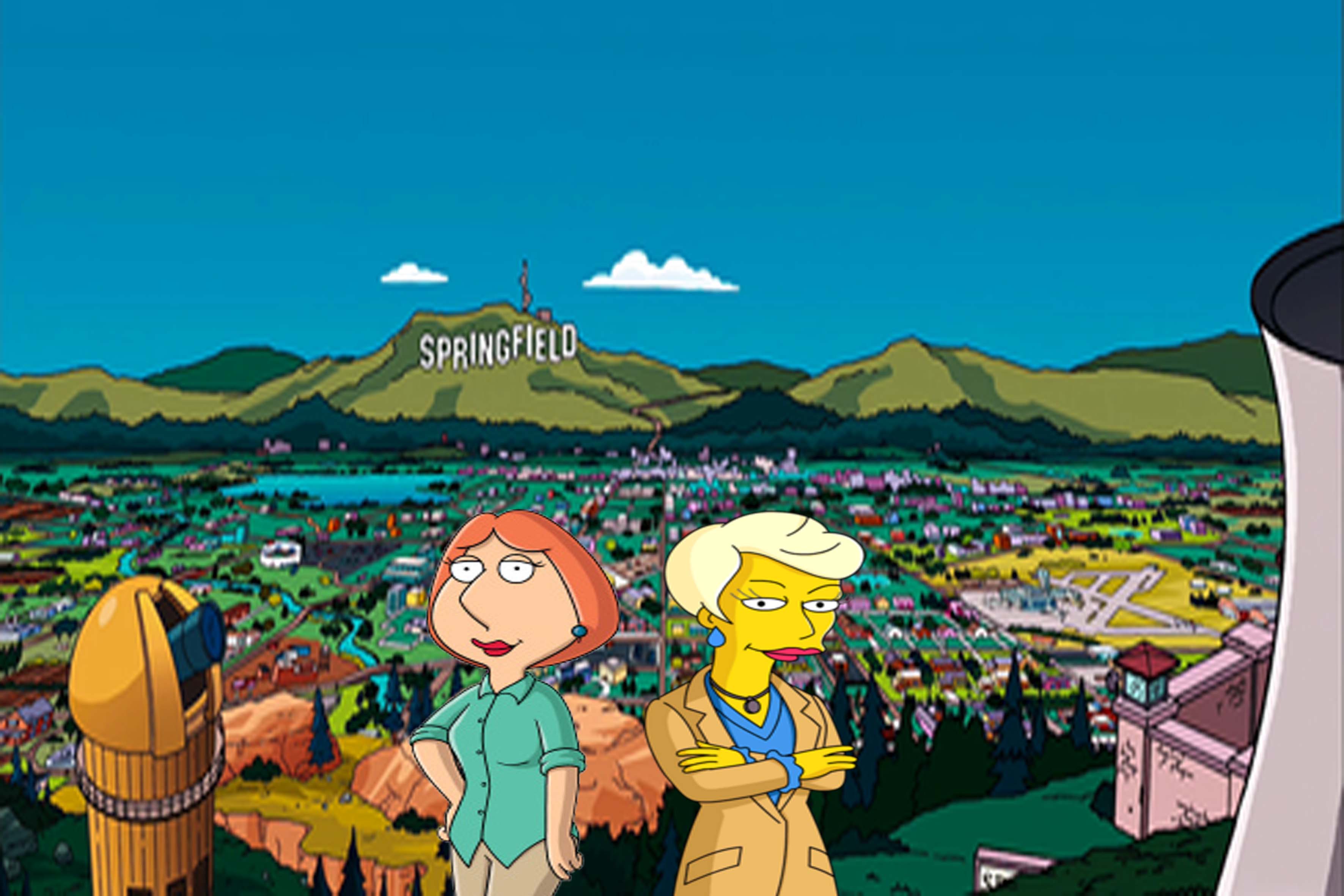 The Simpsons Vs Family Guy picha Lois Griffin HD karatasi la kupamba