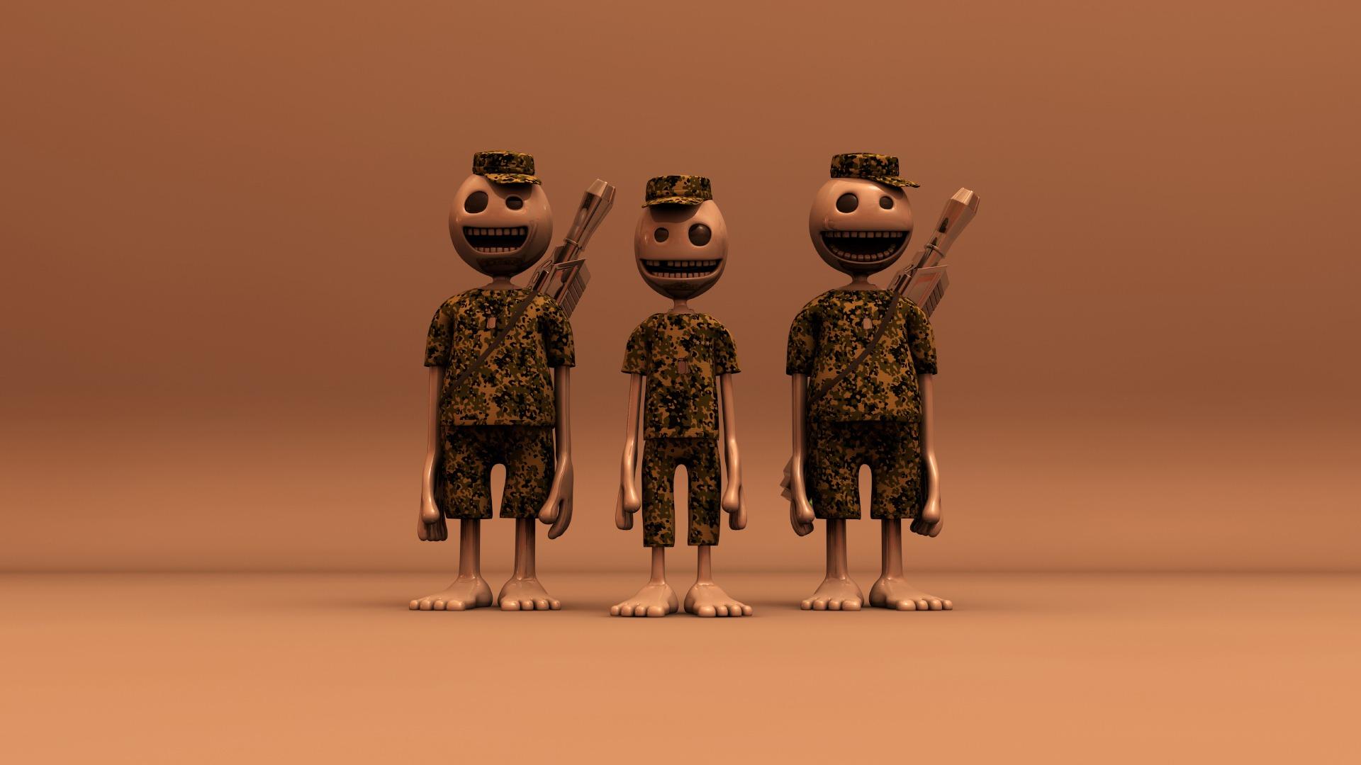 Army Group Wallpaper 3D Characters 3D Wallpaper in jpg format
