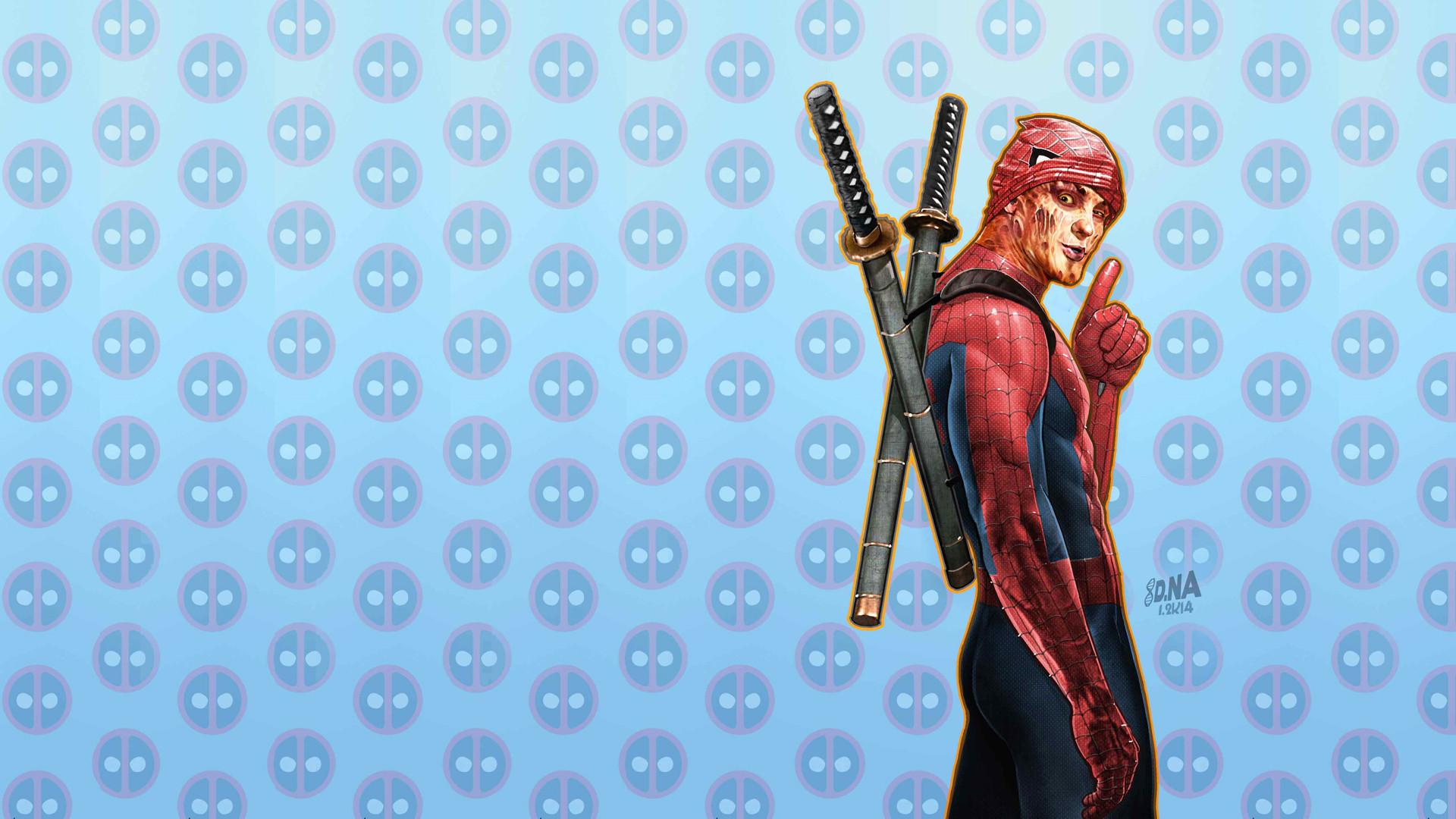 Free Deadpool Spiderman Wallpaper Wide