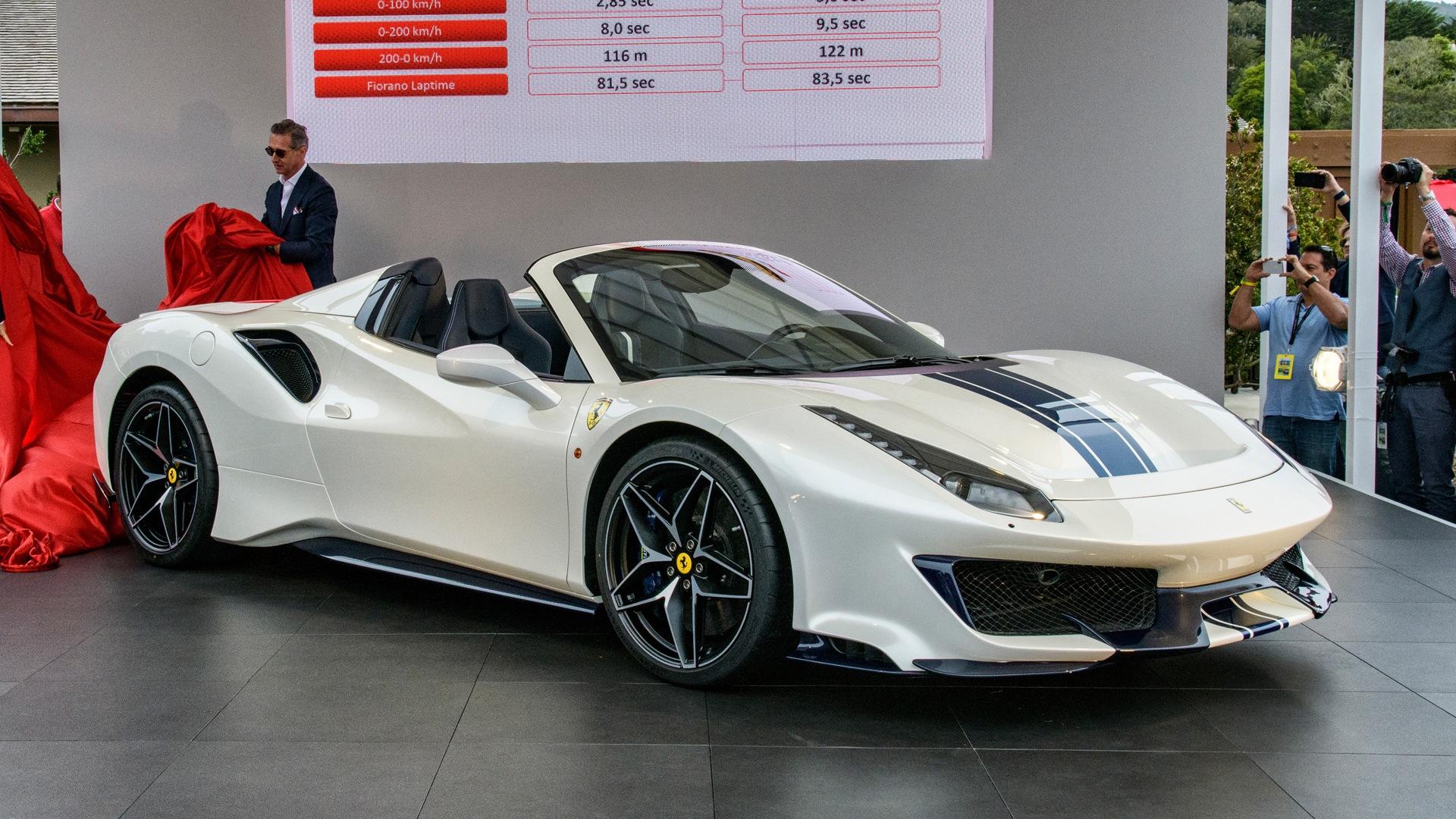 Ferrari 488 Pista drops its top at Pebble Beach Concours