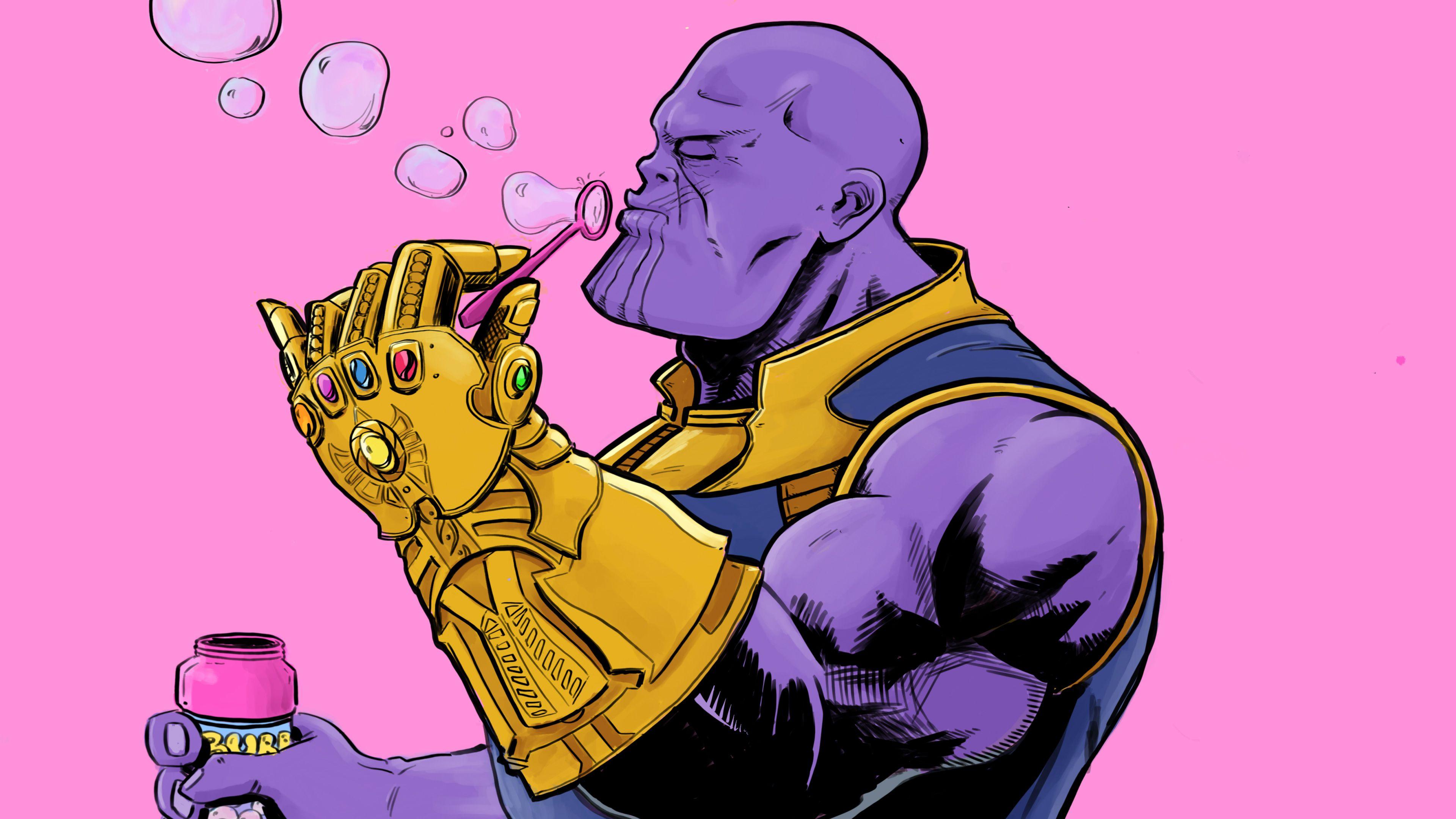 Thanos Blowing Bubbles Thanos Wallpaper, Supervillain Wallpaper