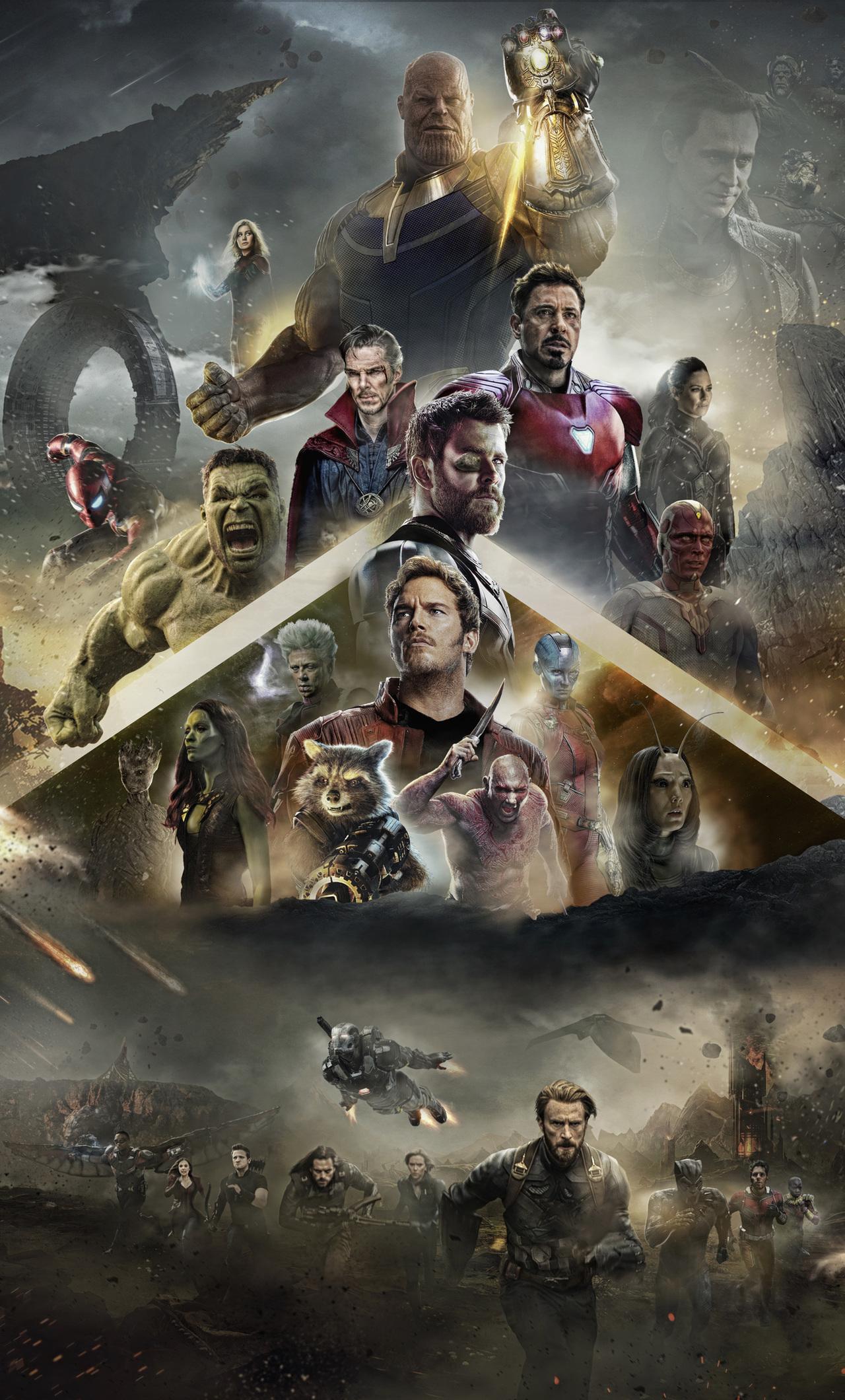 Avengers Infinity War 2018 Poster Mobile Wallpaper Download Resolution 4K Wallpaper