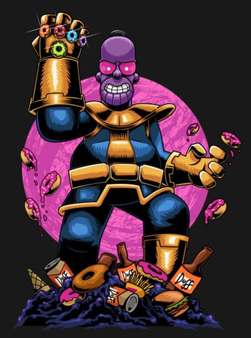 Thanos Homer, The Simpsons. Stickers Simpson in 2019