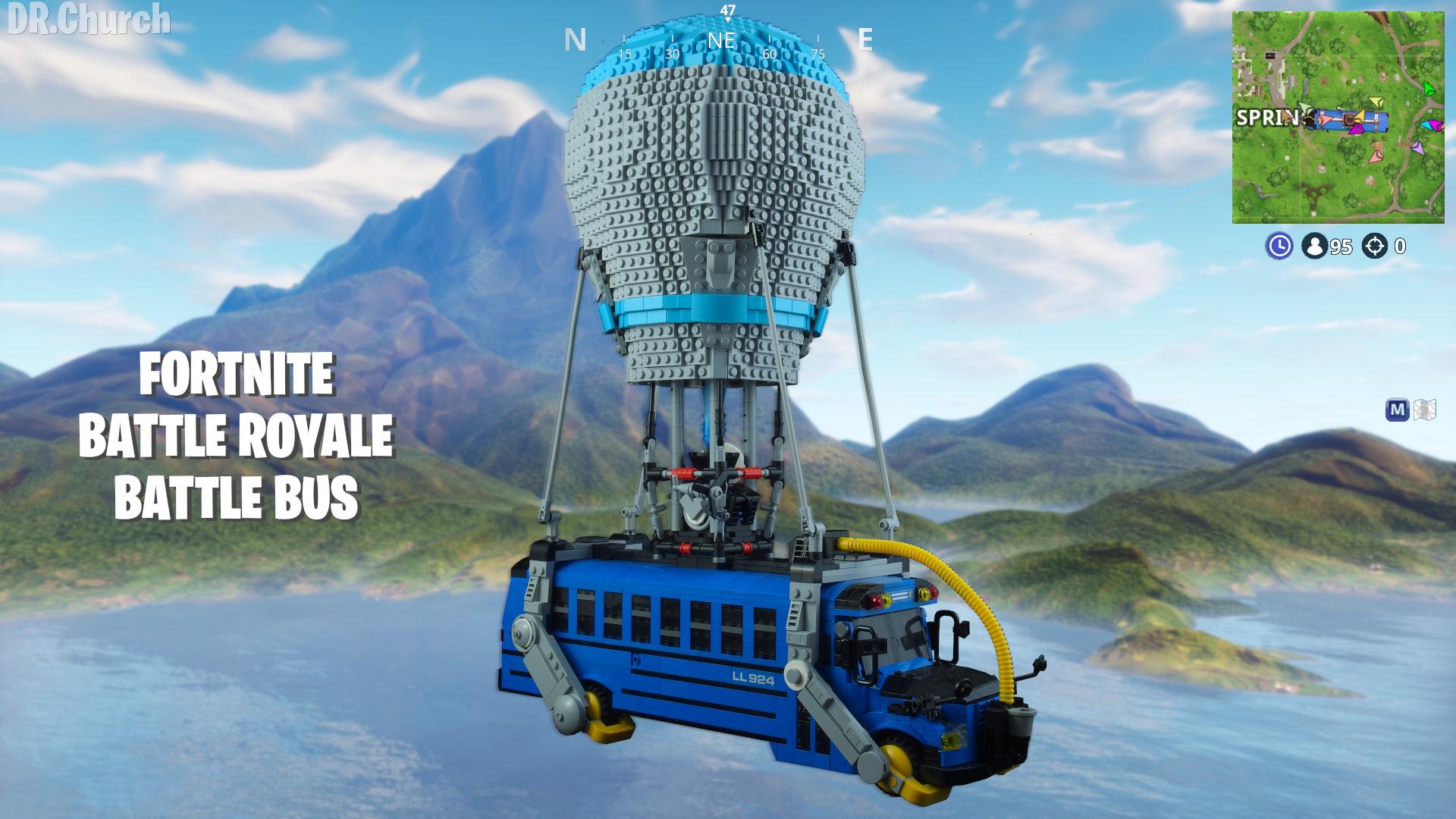 I made the Battle Bus from Fortnite Battle Royale out LEGO!