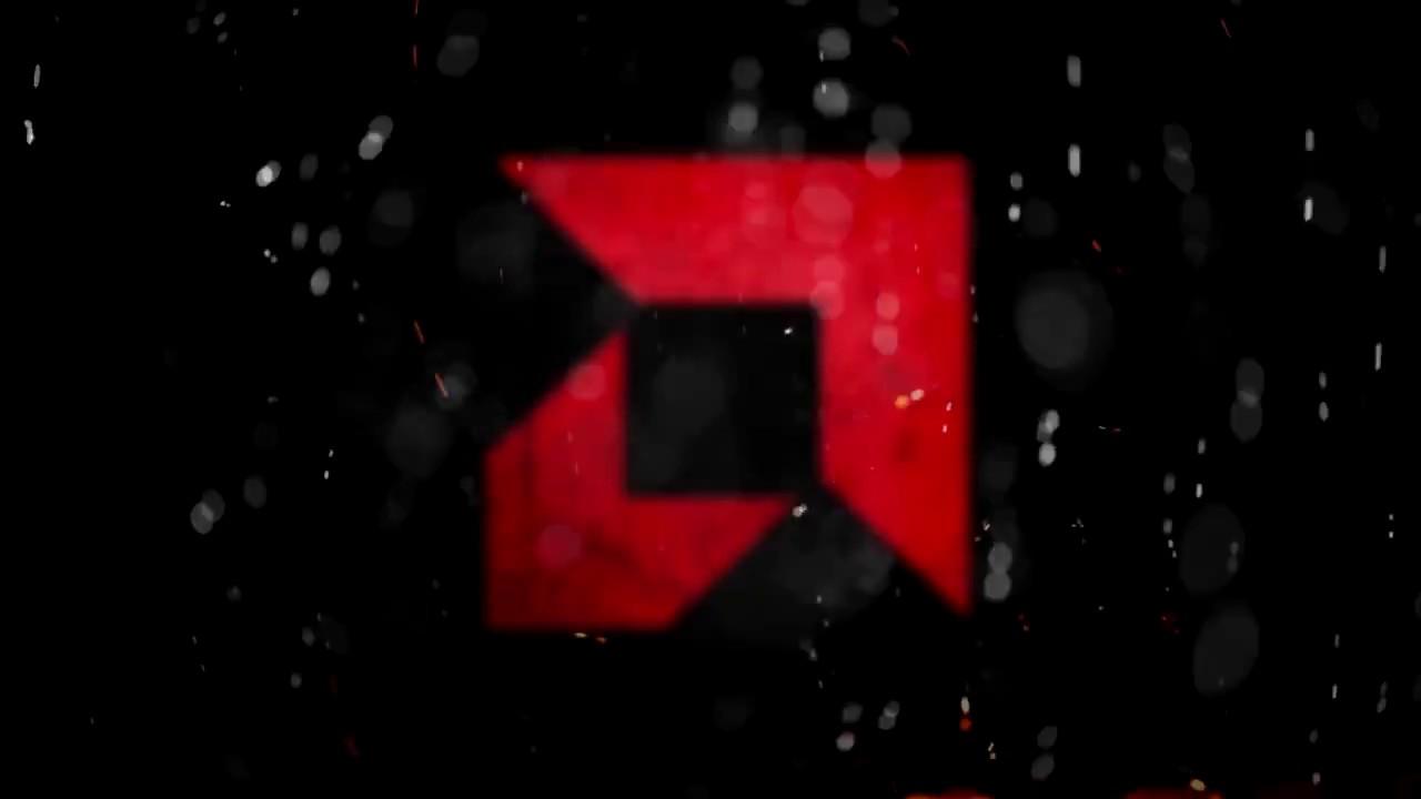AMD Logo On Fire. Wallpaper Enginep 60 FPS