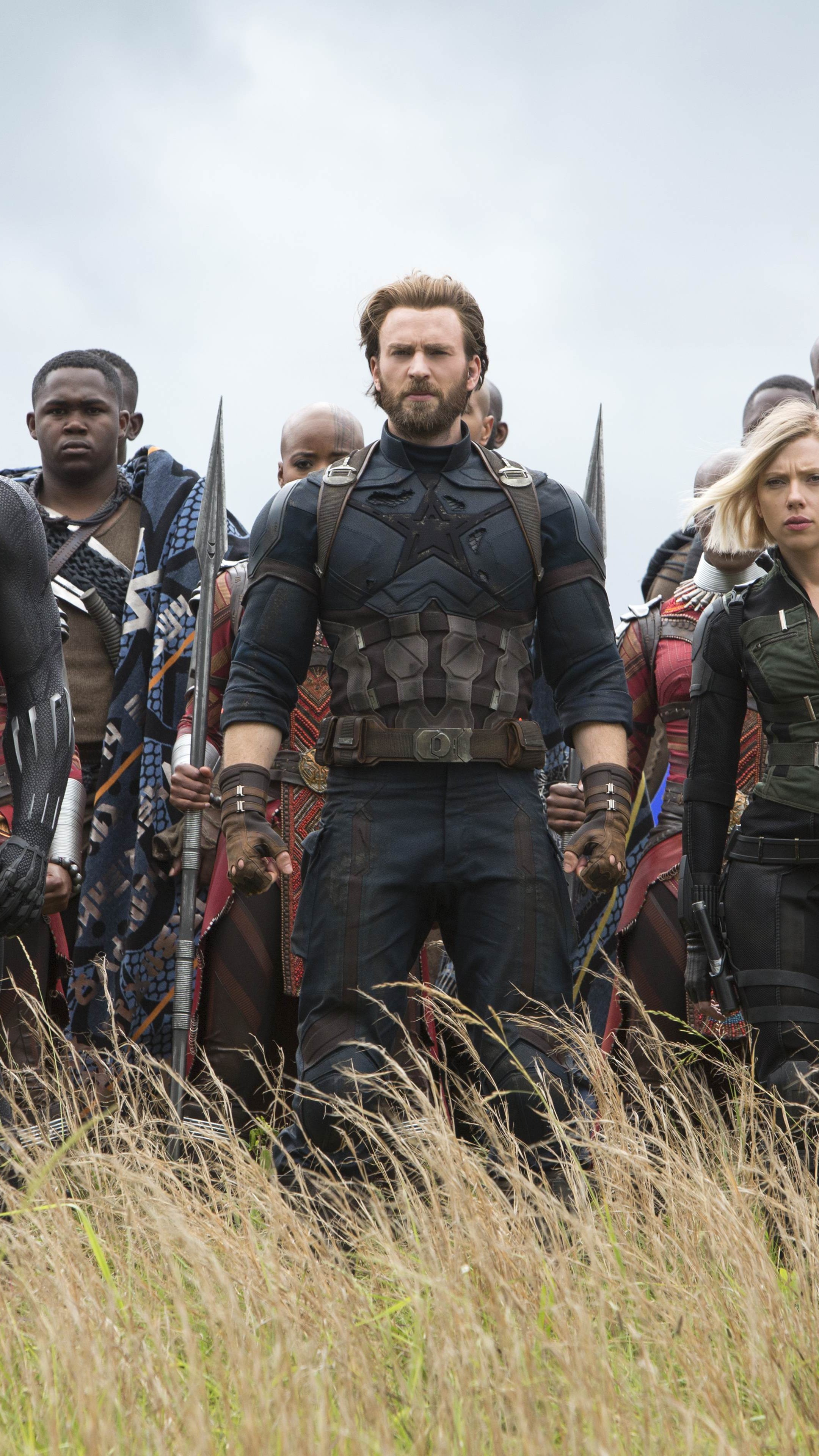 Wallpaper Avengers: Infinity War, Black Widow, Captain America