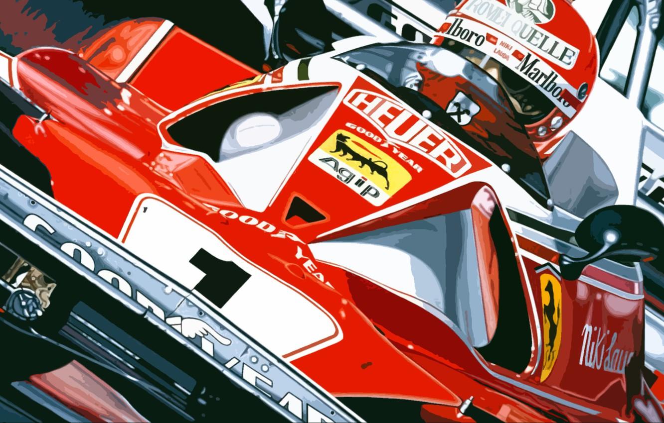 Niki Lauda Ferrari Artwork  Wallpaper  Behance