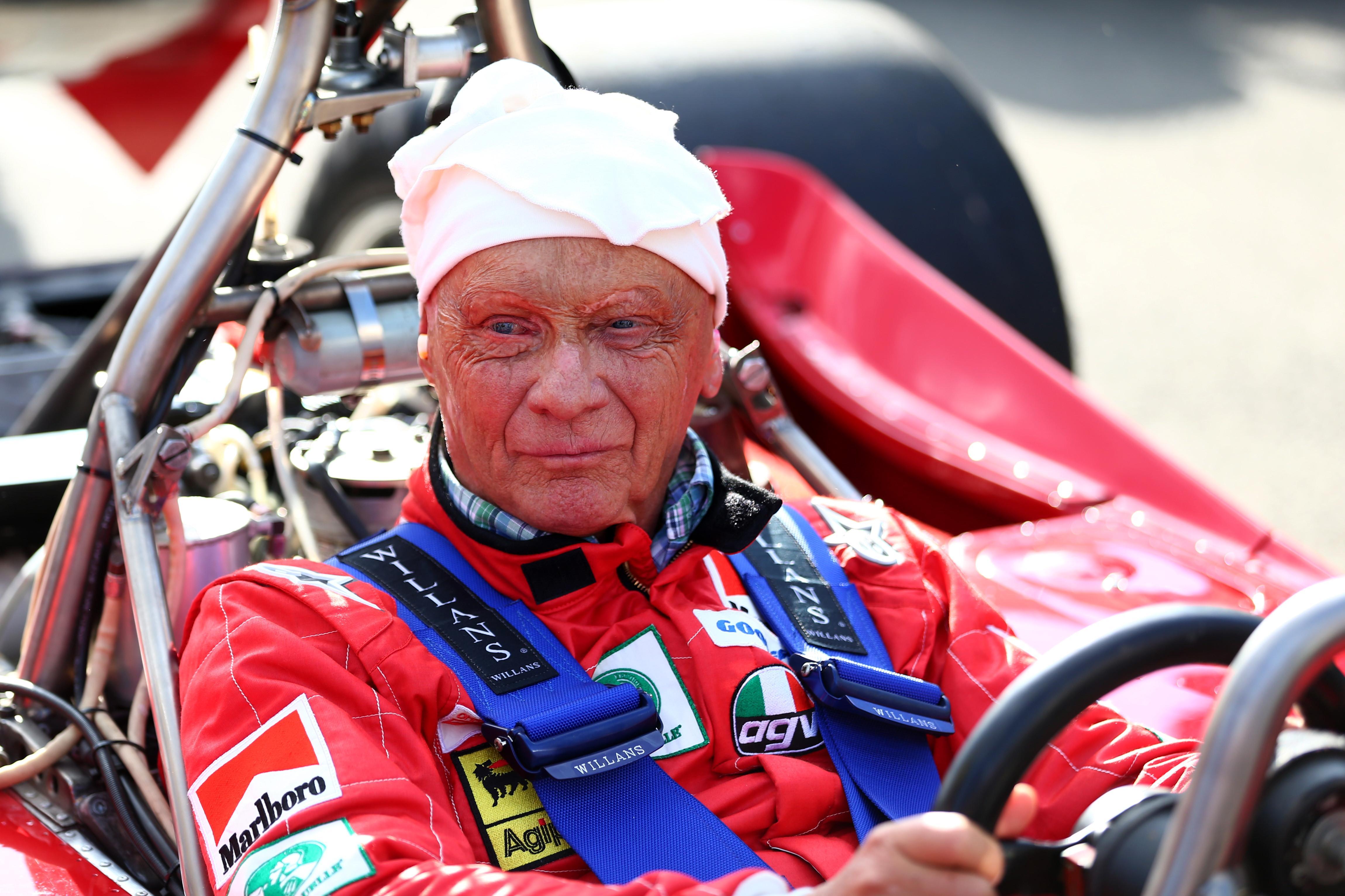 Niki Lauda on the wheel