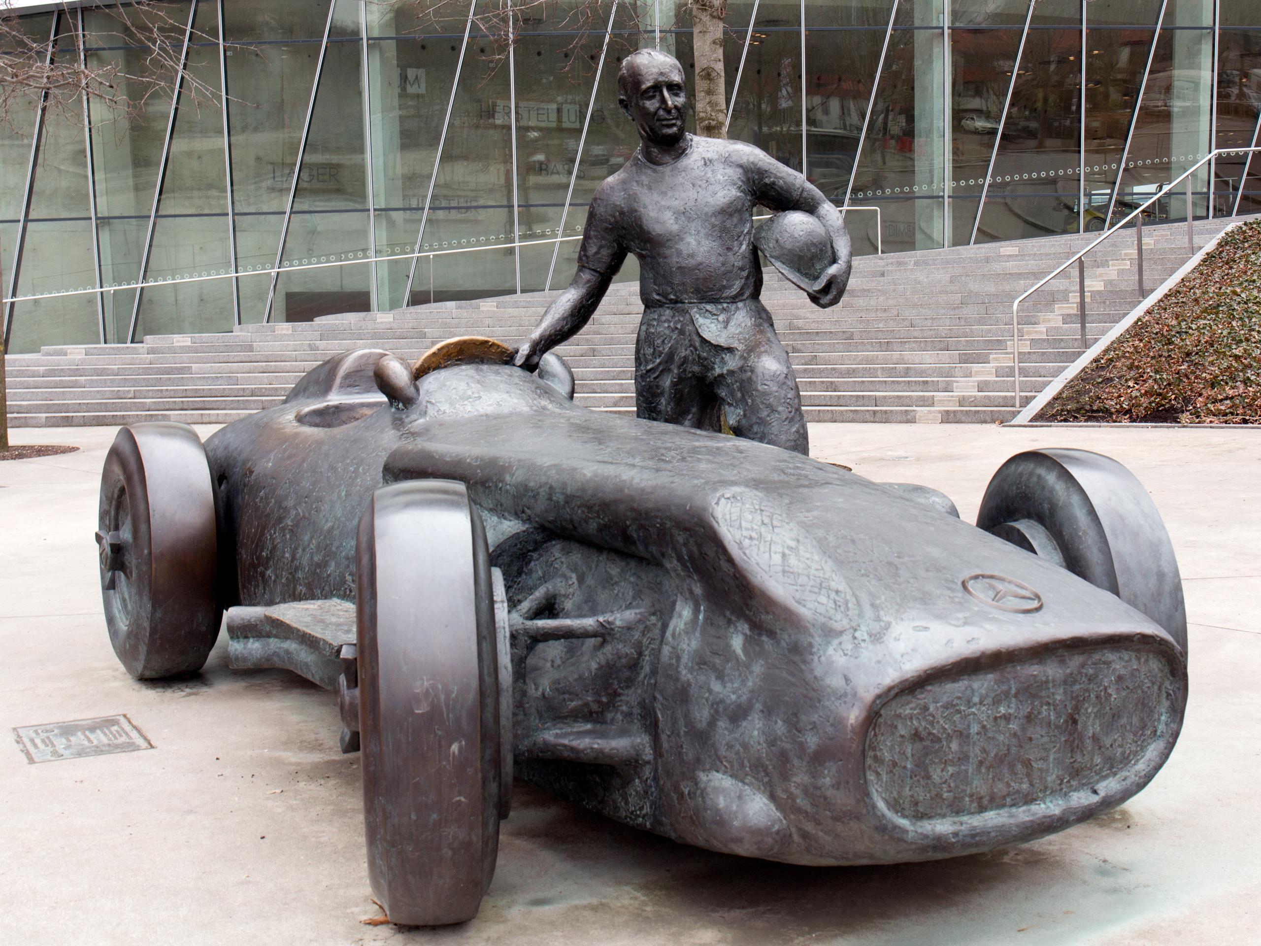 Juan Manuel Fangio Statue Mercedes Benz Museum
