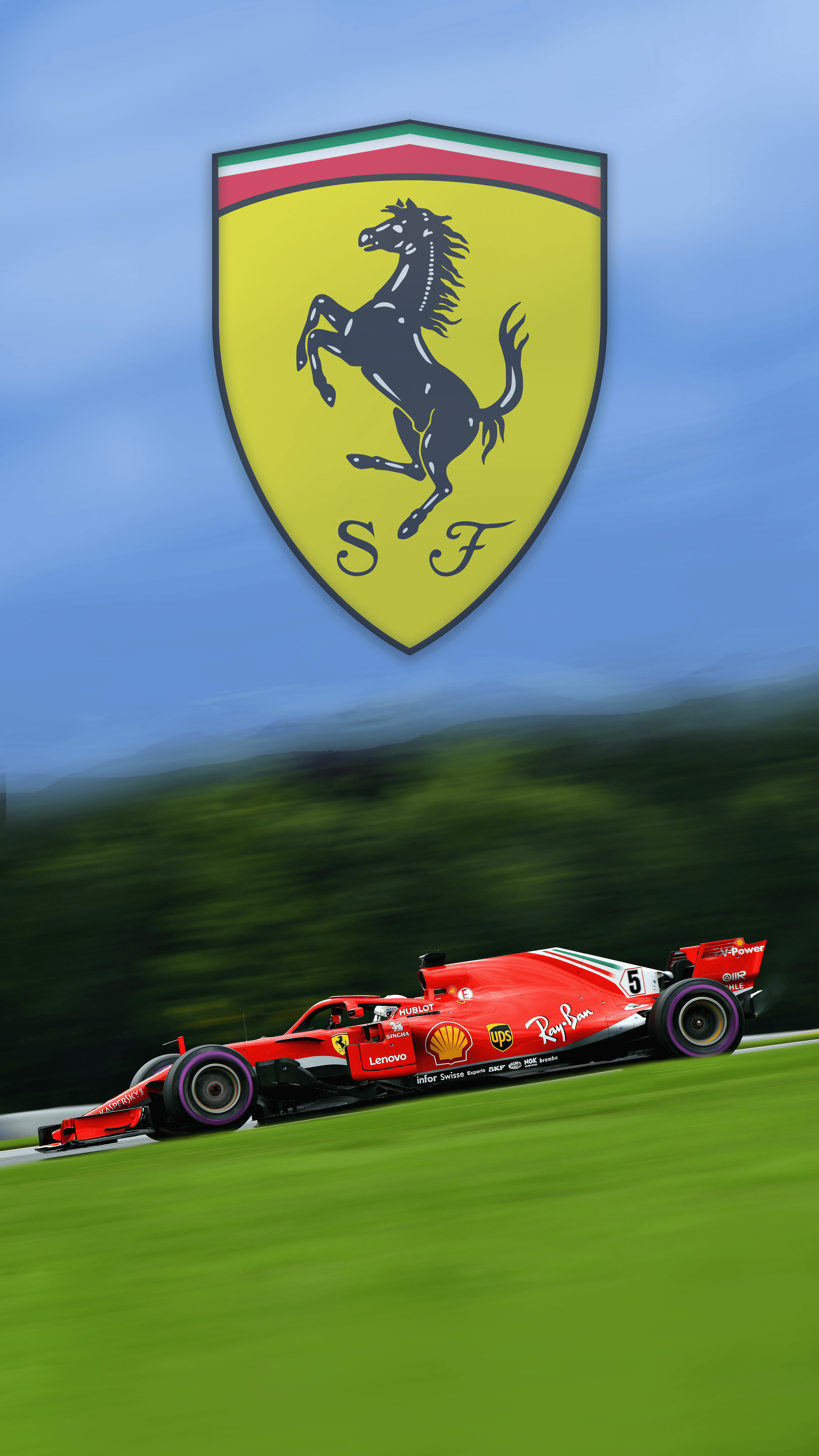 Scuderia Ferrari Vettel mobile wallpaper