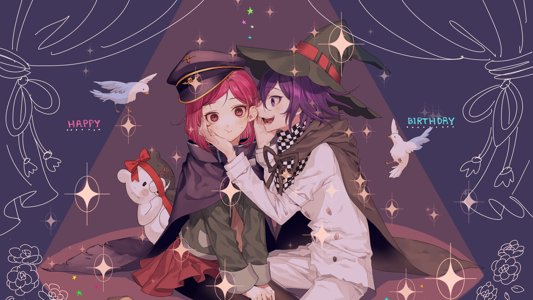 Download 2048x1152 Danganronpa V Yumeno Himiko, Ouma Kokichi