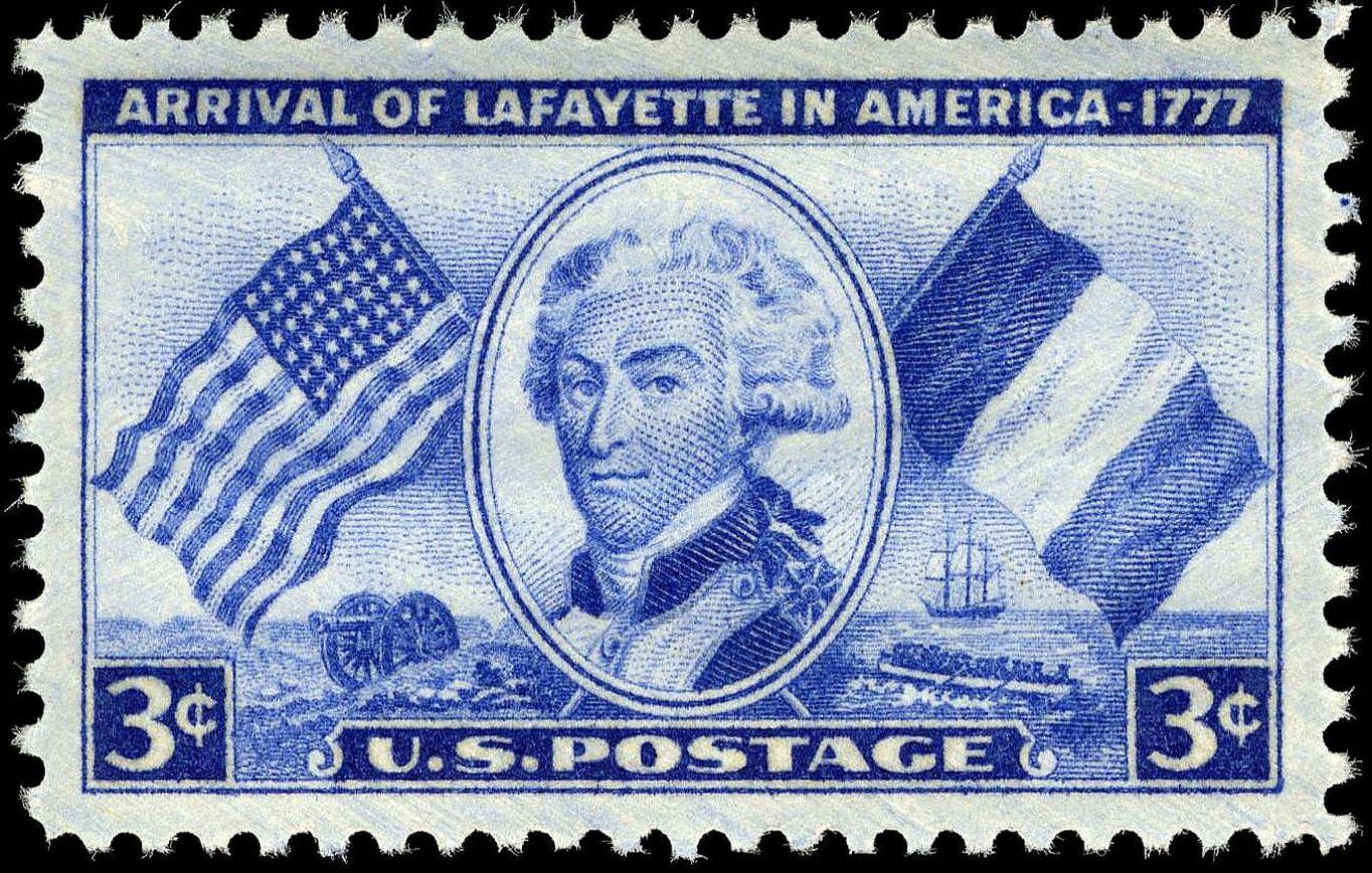 Lafayette stamp 3c 1952