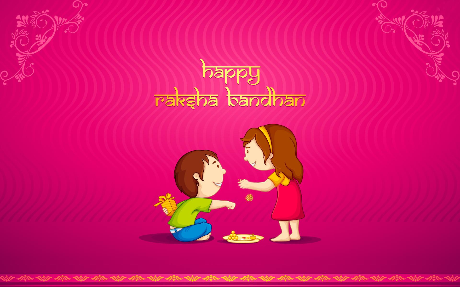 Happy Raksha Bandhan Brother And Sister Love Wallpaper
