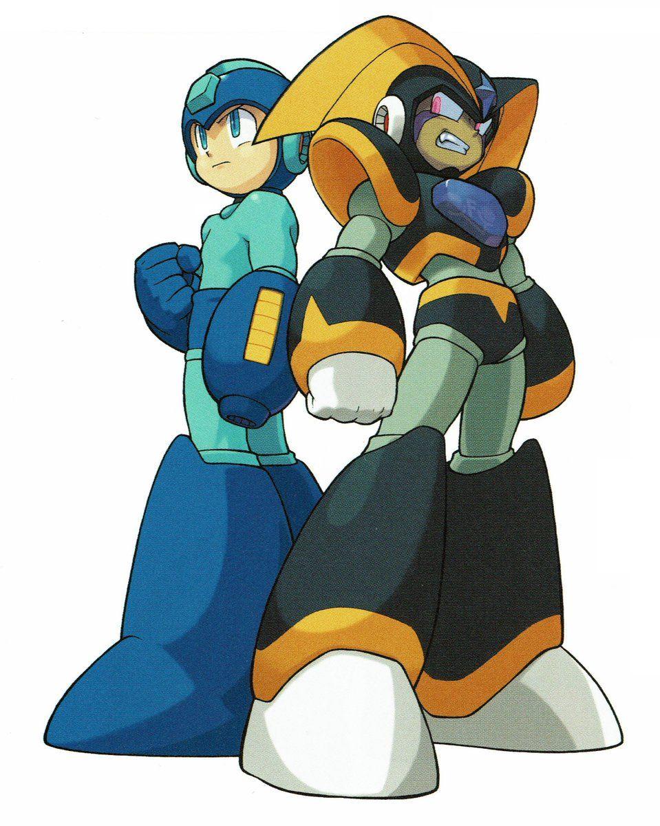 Mega Man & Bass / Rockman & Forte artwork. Megaman
