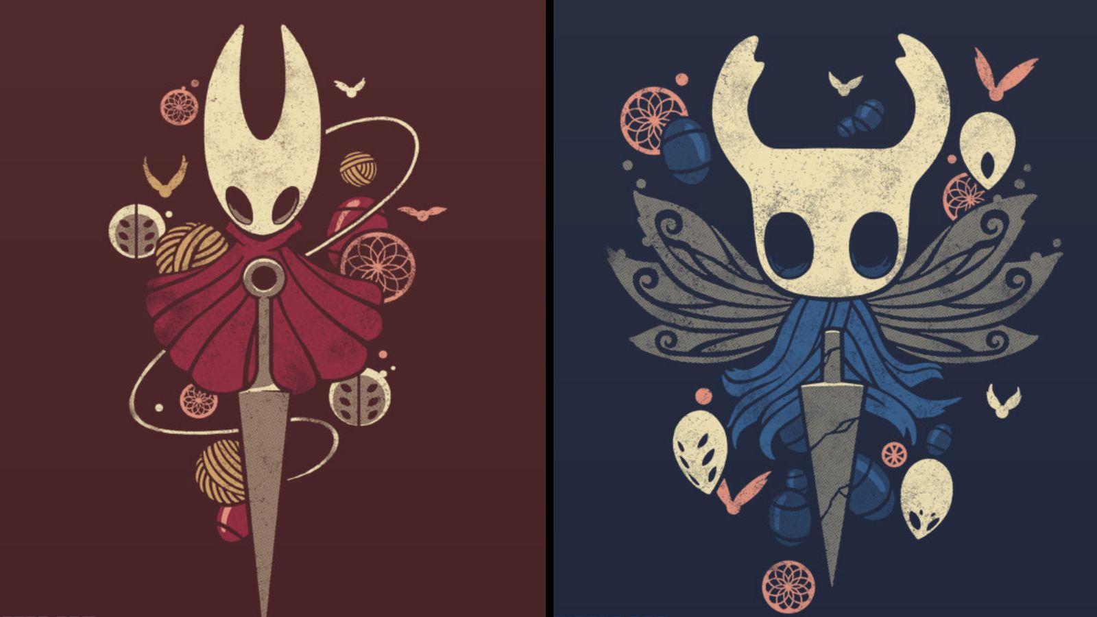 hollow knight wallpaper hornet and knight