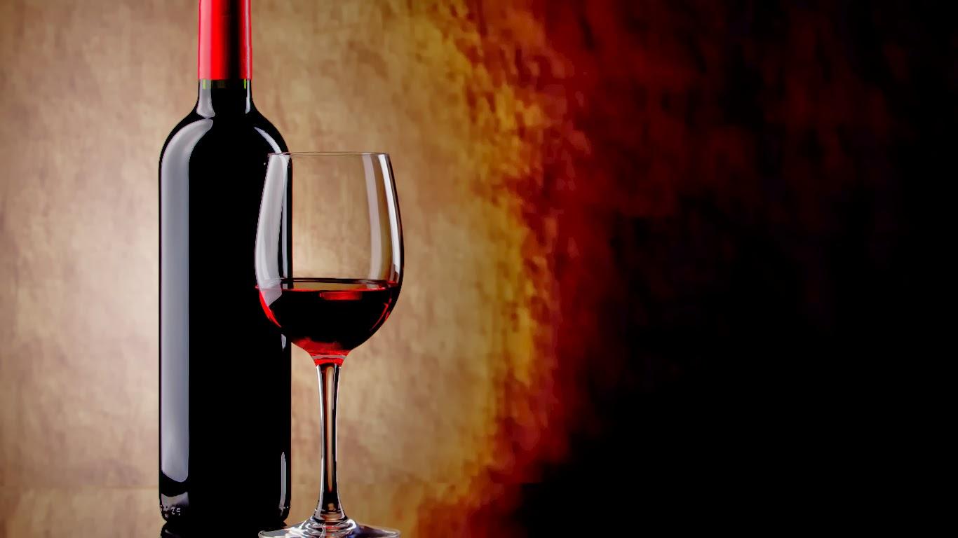 Red Wine And Glass Bottle Hd Wallpaper