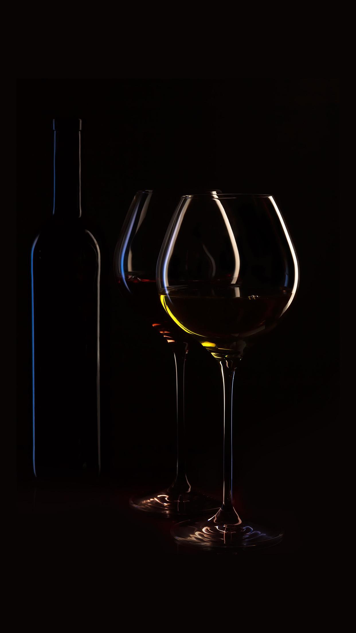 iPhone7 wallpaper. wine bottle dark black