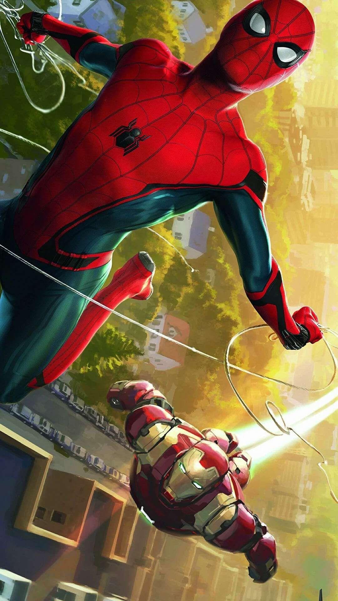 Spiderman Iron Man iPhone Wallpaper