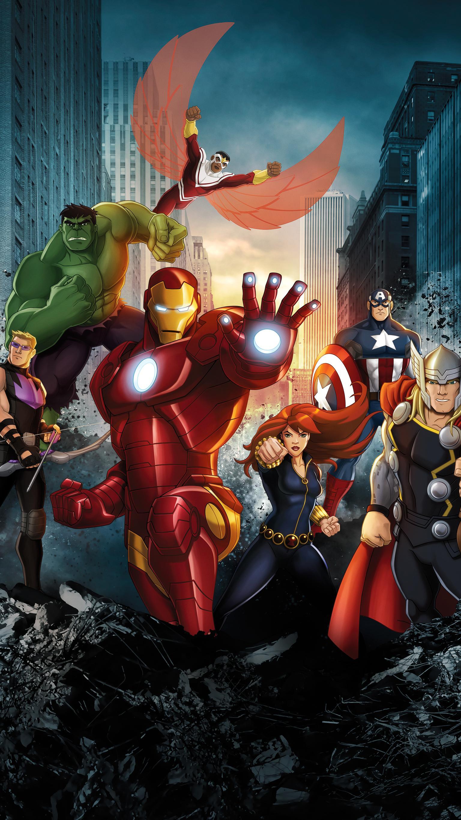 Marvel's Avengers Assemble Phone Wallpaper
