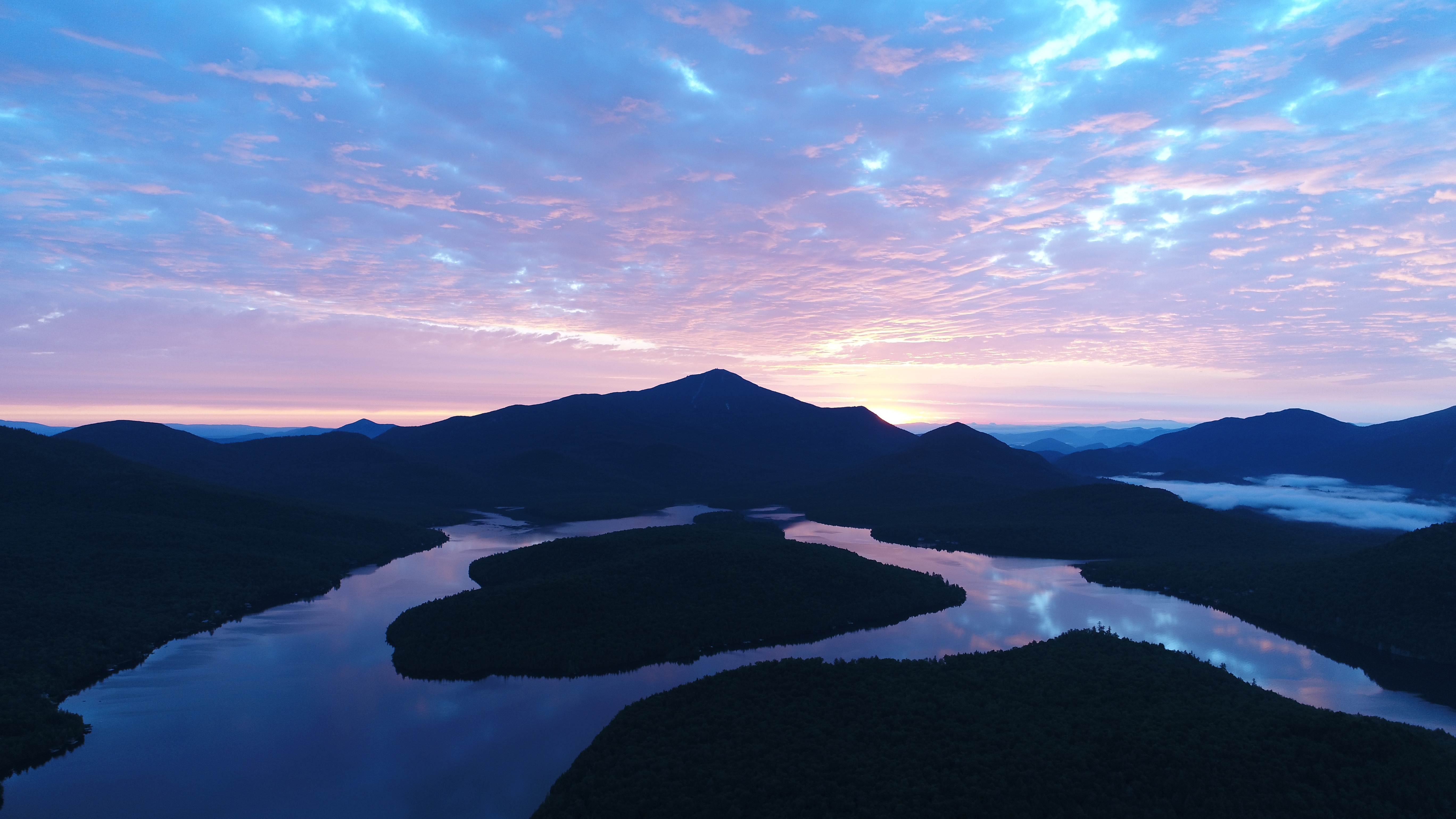 Evening Sunset Mountains Lake 5k, HD Nature, 4k Wallpaper, Image
