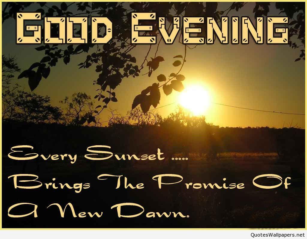 Good Evening Sunset Wallpaper HD With Message. Good Evening Night