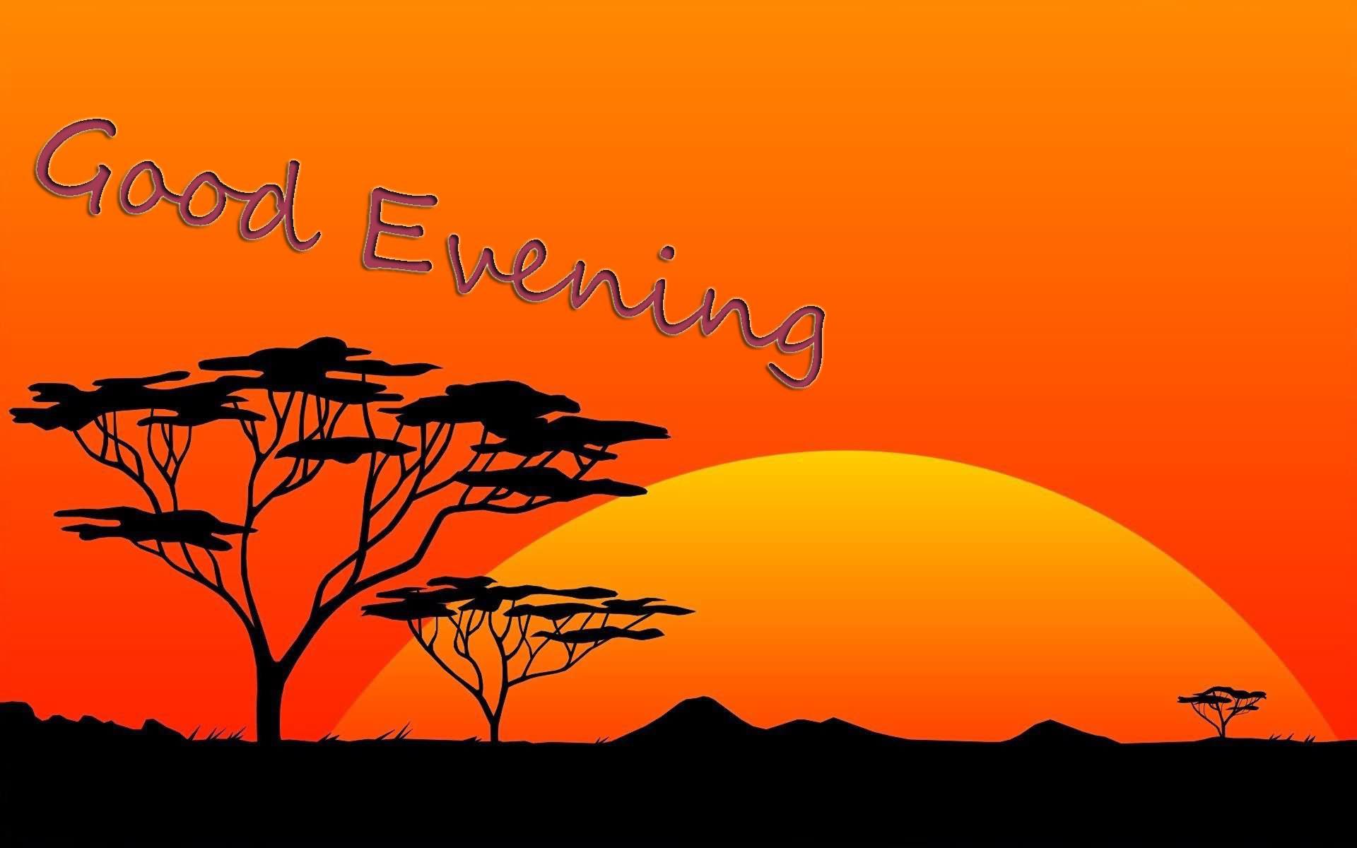 Free HD Wishing Good Evening Sunset Wallpaper Download