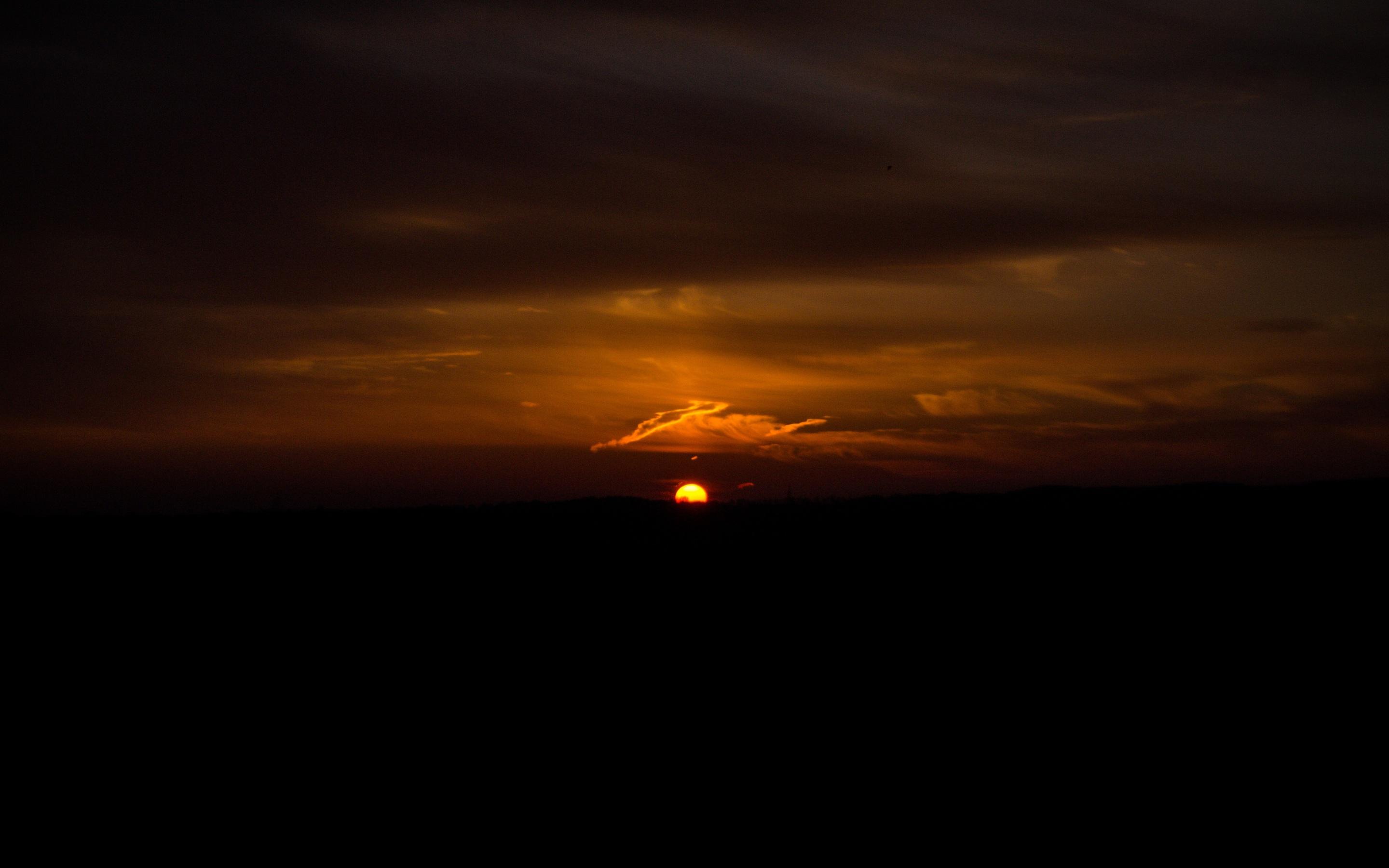 Dark Sunset Evening 4k Macbook Pro Retina HD 4k Wallpaper