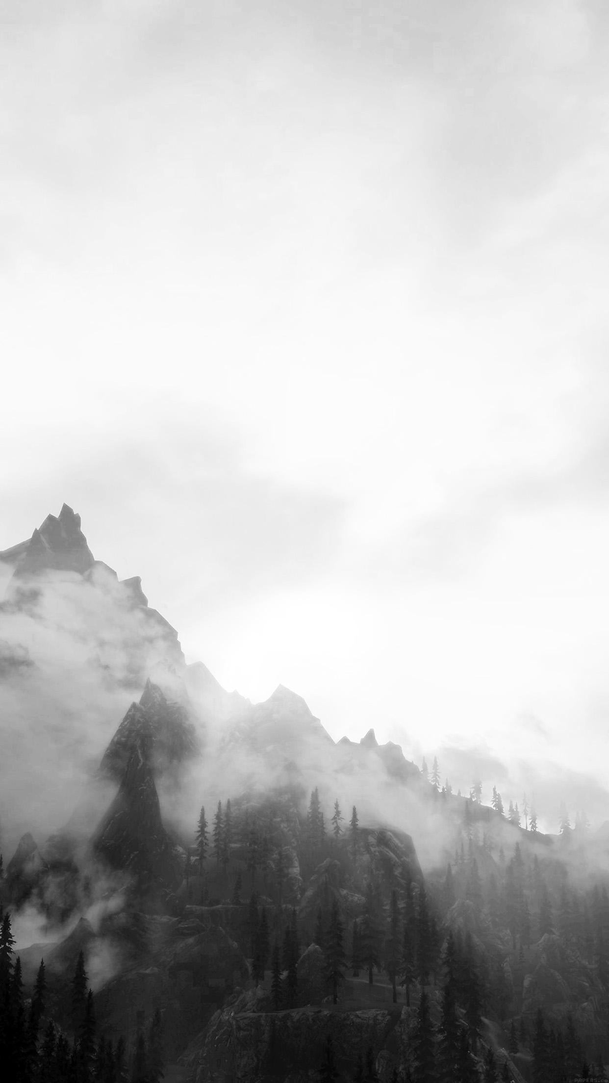 iPhone7 wallpaper. foggy mountain sunshine