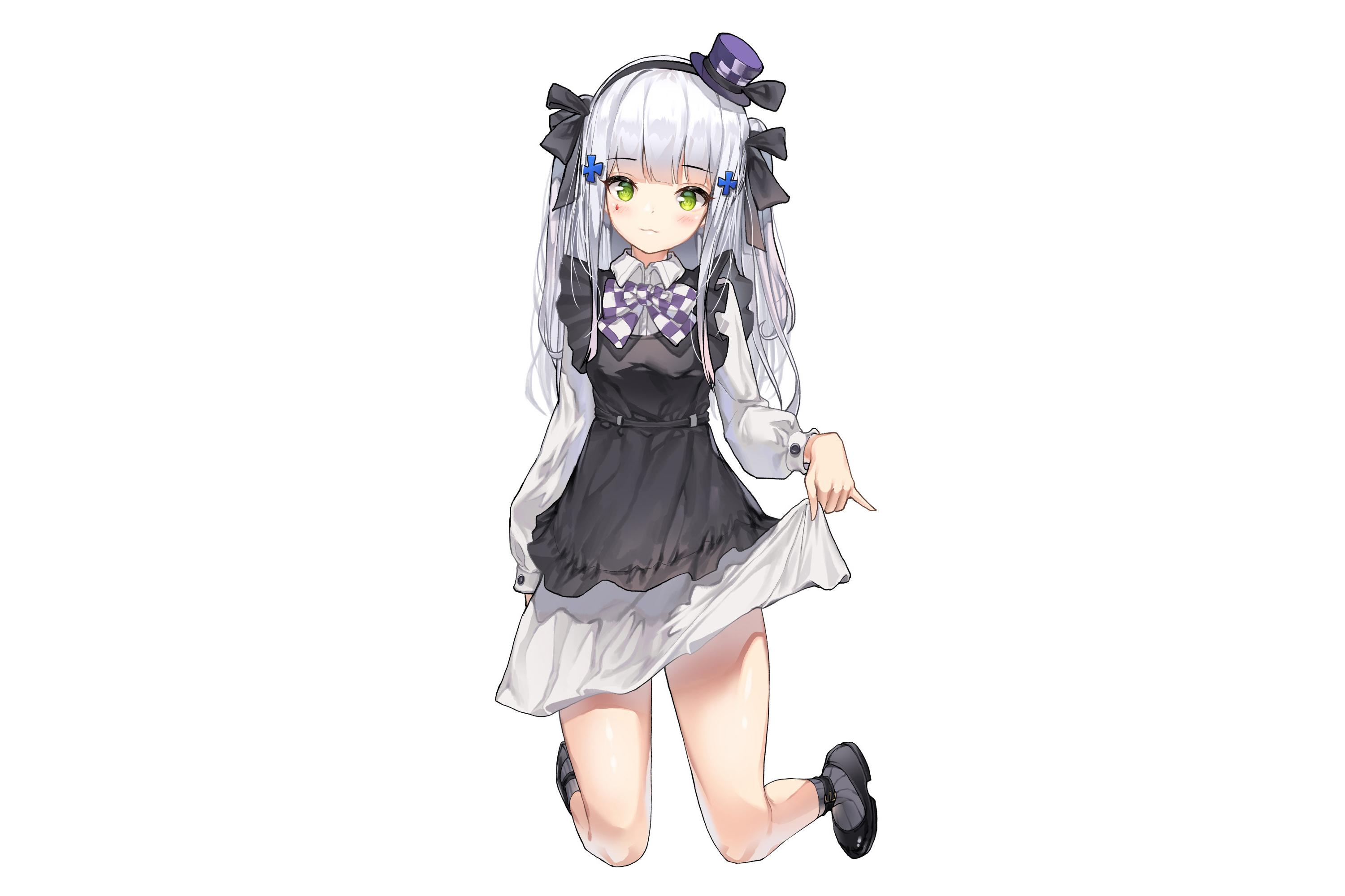 HK416 (Girls Frontline), White Hair, Girl, Green Eyes wallpaper