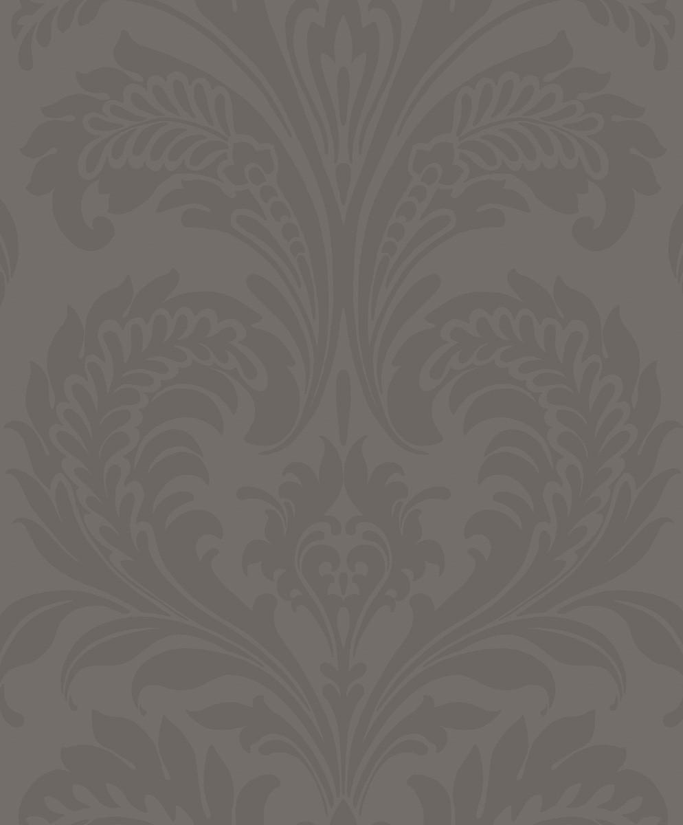 Non Woven Wallpaper Baroque Grey Metallic Wallpaper Rasch Textil