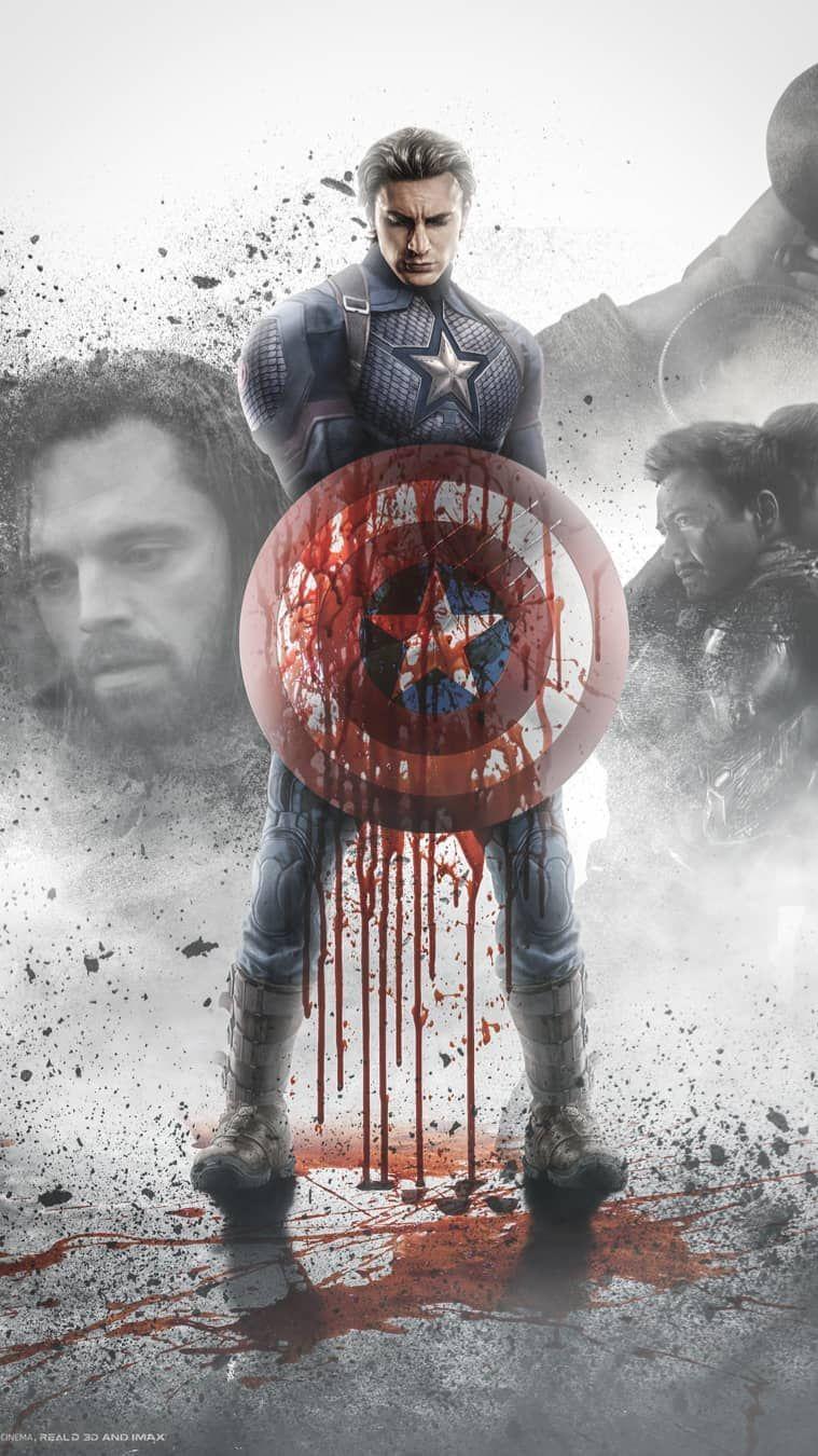 Captain America Avengers Endgame Fan Art iPhone Wallpaper. iPhone