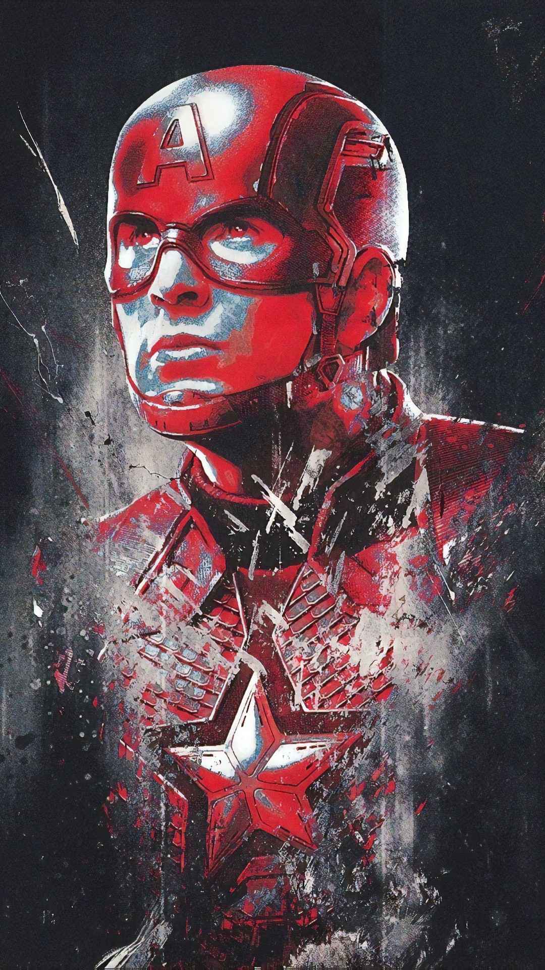 Avengers Endgame Captain America Red Art iPhone Wallpaper