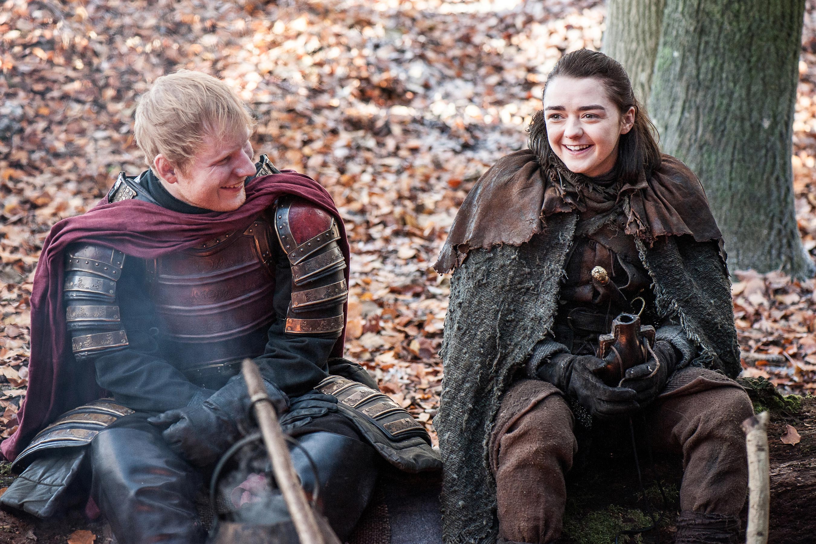 Ed Sheeran And Maisie Williams Game Of Thrones, HD Tv Shows, 4k