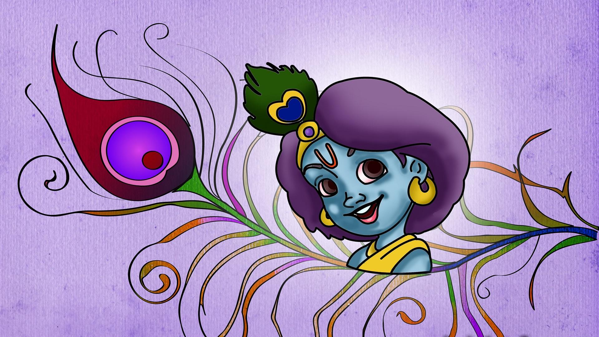 Bal Krishna Animation Wallpaper JKAHIR.COM