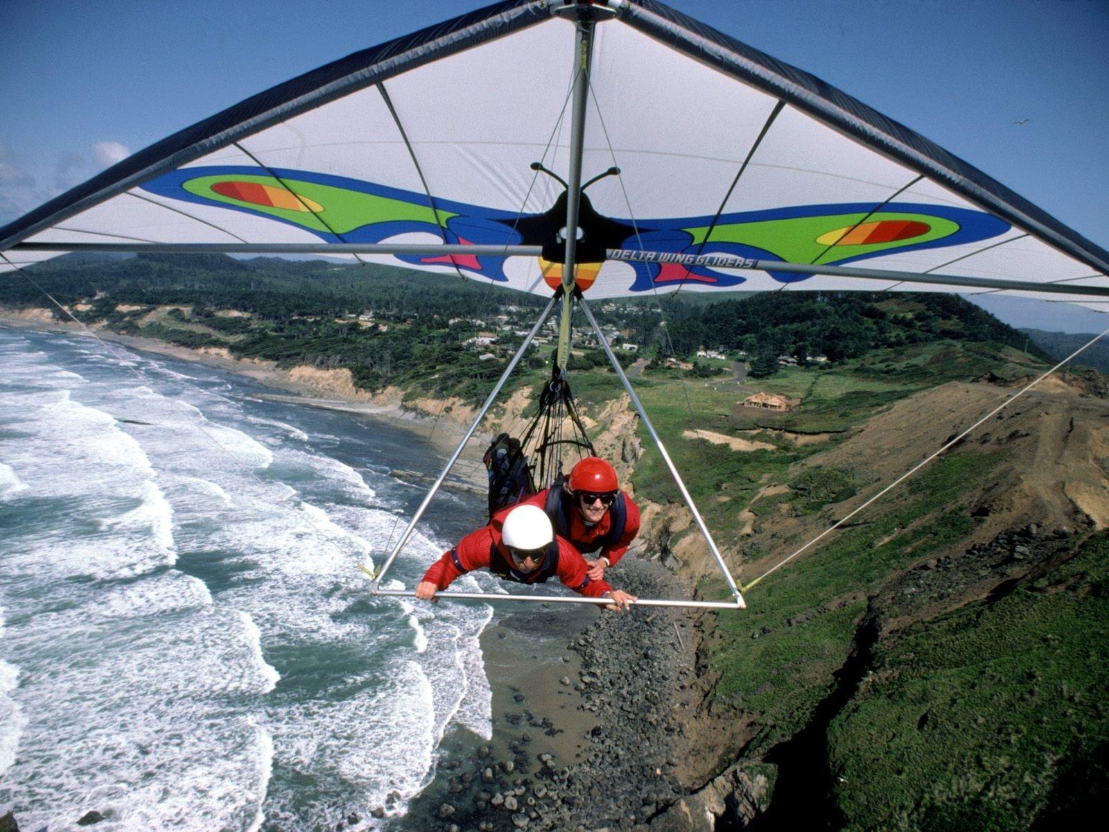 Hang gliding flight fly extreme sport glider (7) wallpaper