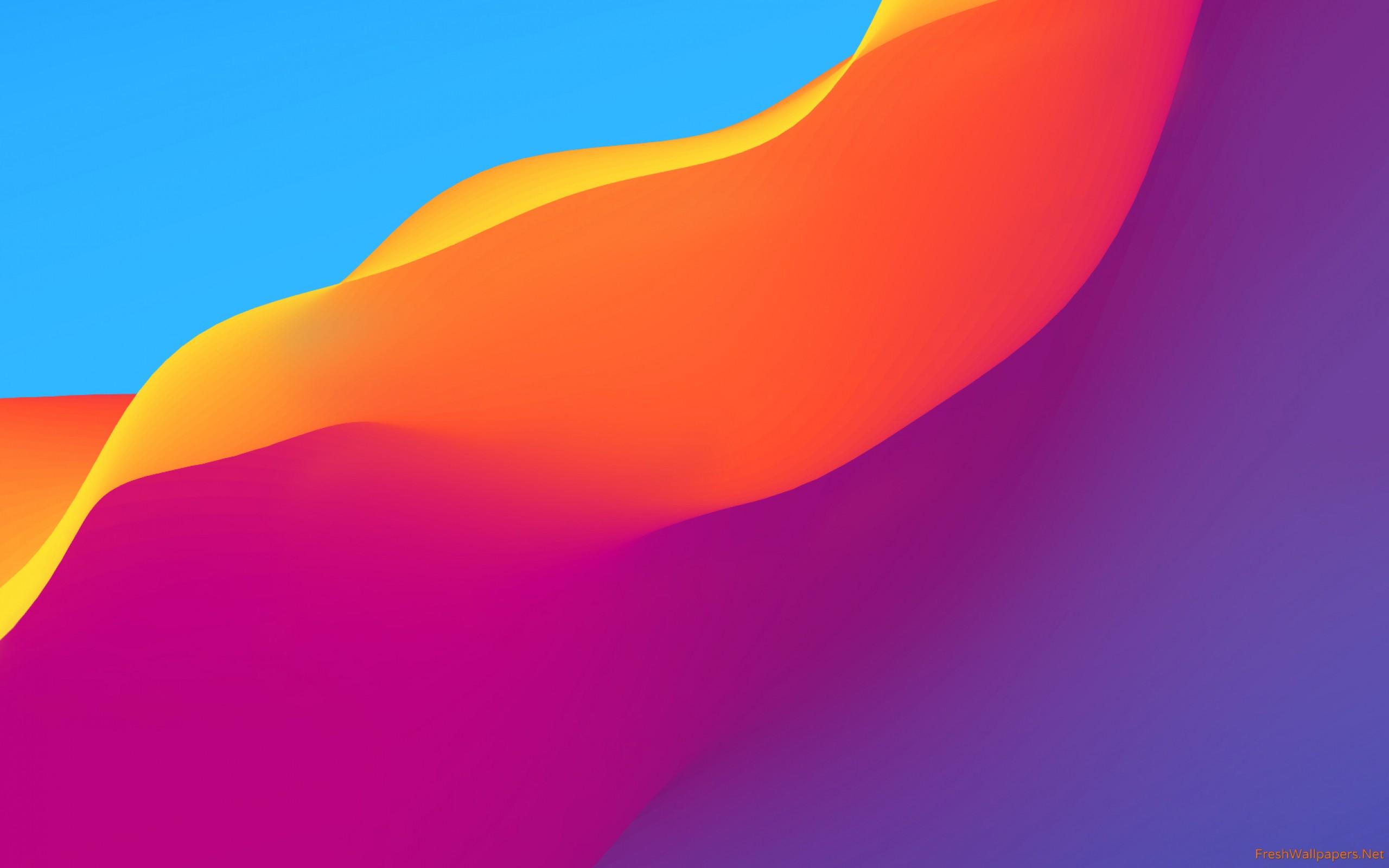Colorful Gradient Waves Honor Play Stock wallpaper