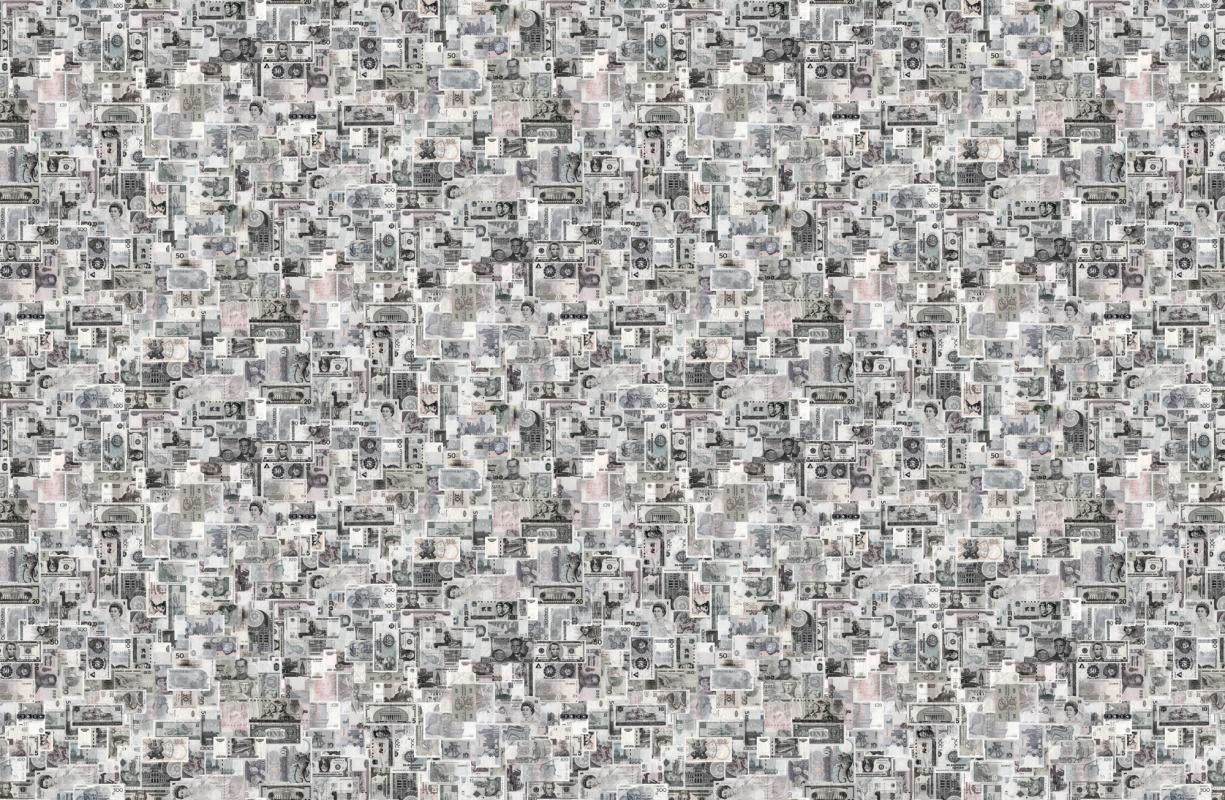 Money Wall Grey Photo Wallpaper