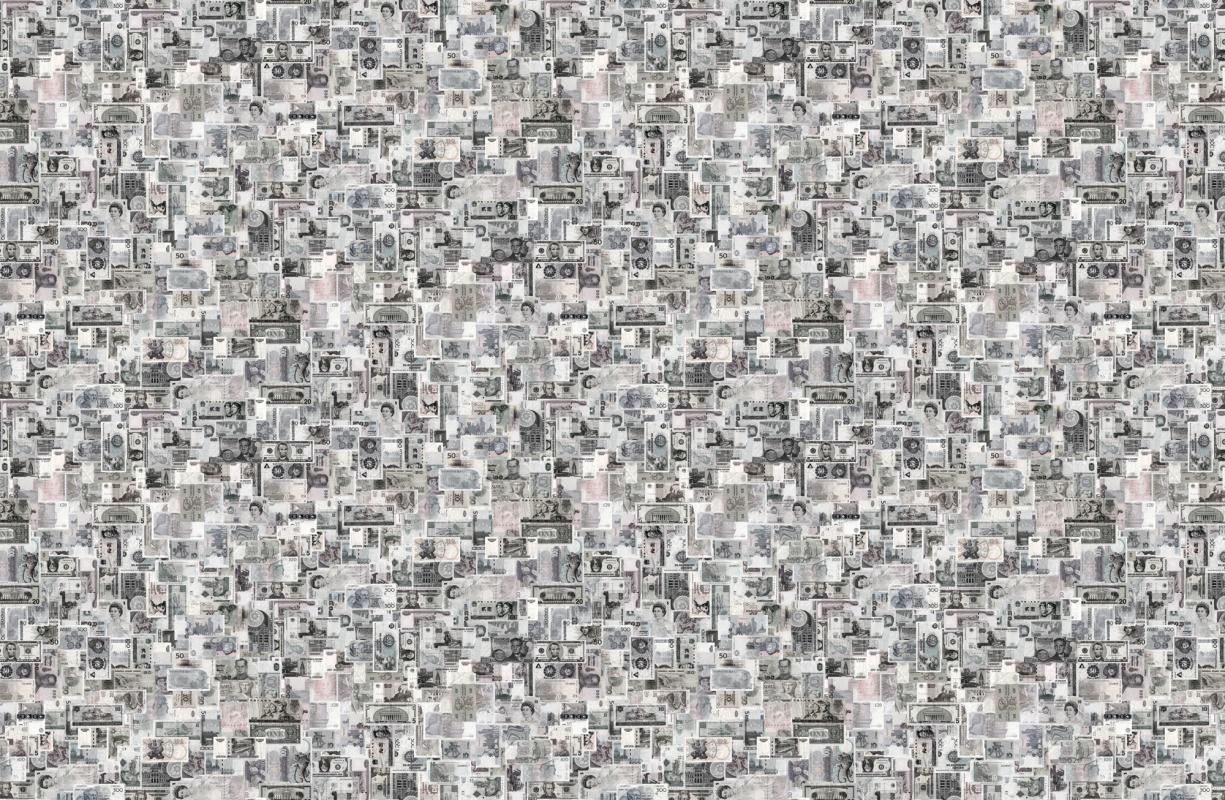 Money Wall Grey Photo Wallpaper