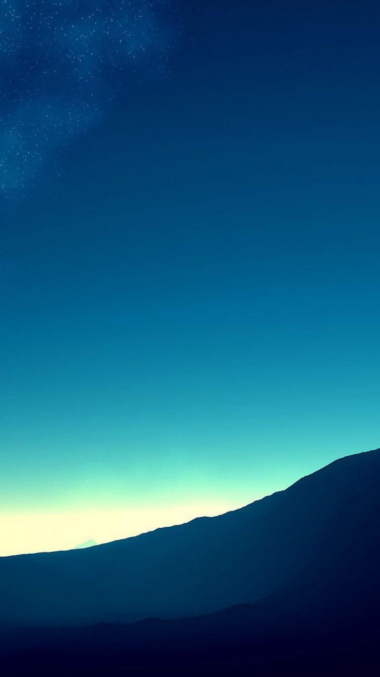 Download Blue Mountains Stars Sunrise iPhone 6 Wallpaper. iphone
