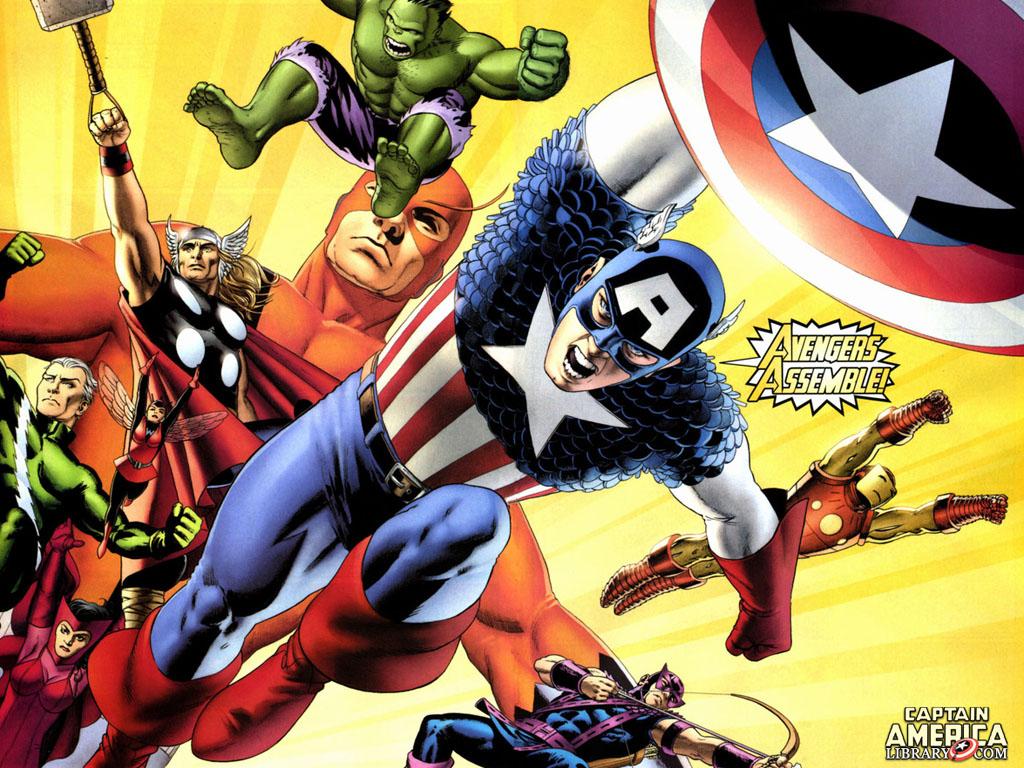 Group of Classic Avengers Comic Wallpaper