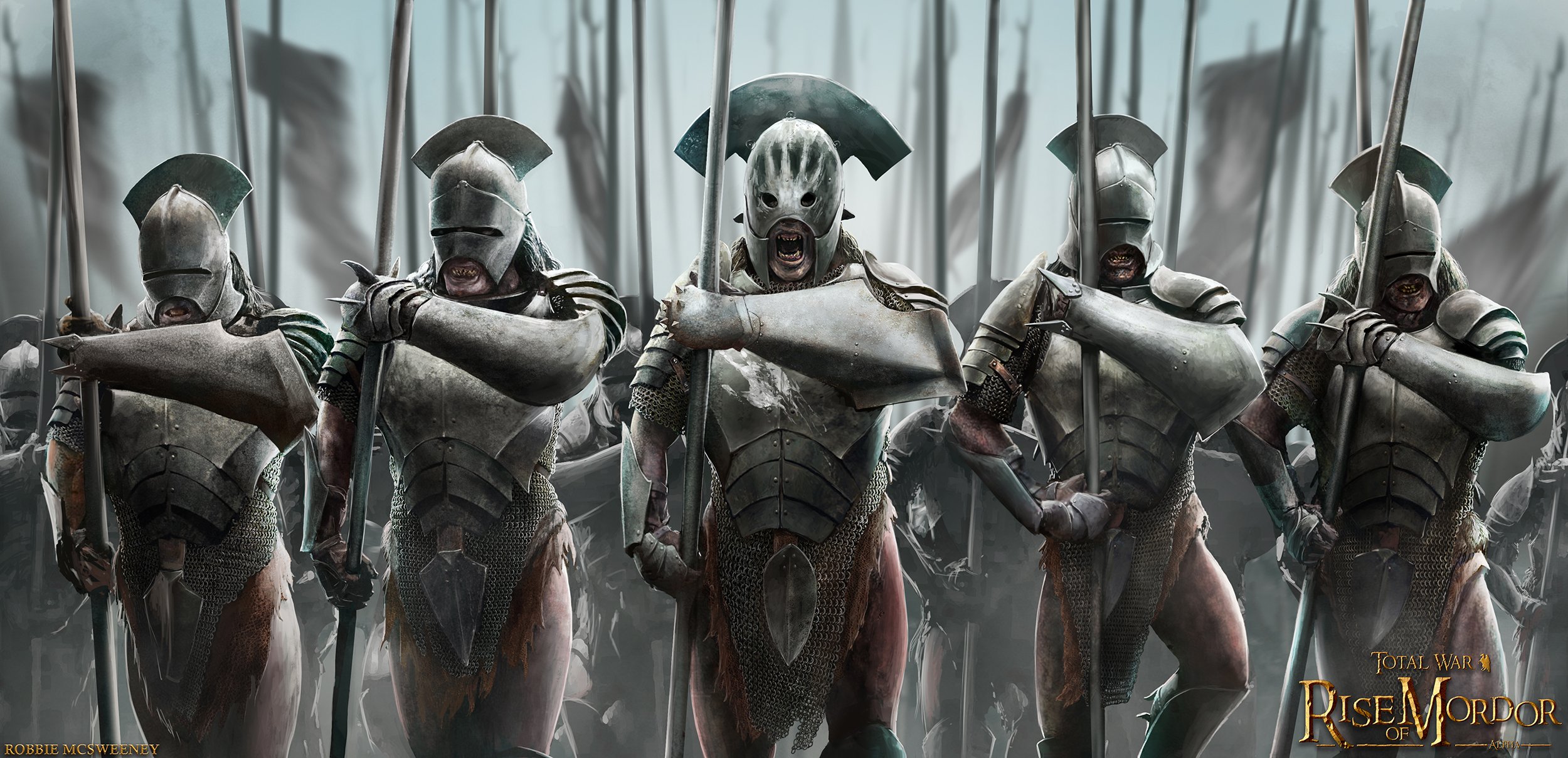 Uruk Hai Pikemen Promo Art Image War: Rise Of Mordor Mod